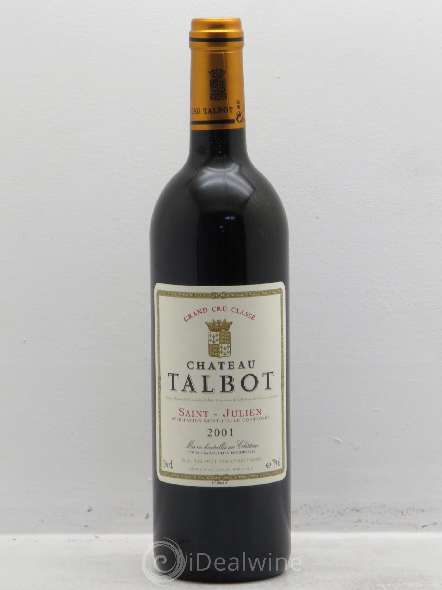 Château Talbot 4ème Grand Cru Classé 2001 - Lot de 12 bouteilles - 0