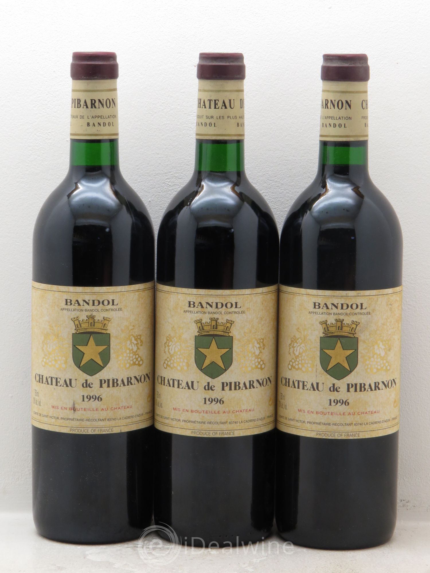 Bandol Château de Pibarnon Comte de Saint-Victor 1996 - Lot de 3 bouteilles - 0