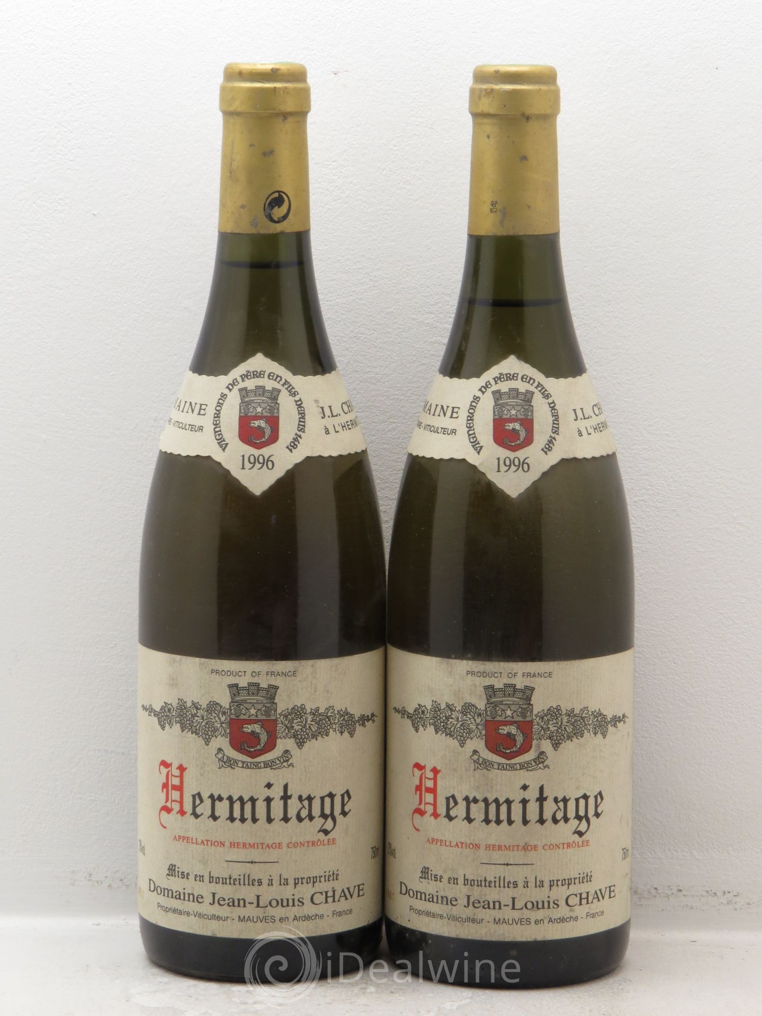Hermitage Jean-Louis Chave 1996 - Lot de 2 bouteilles - 0
