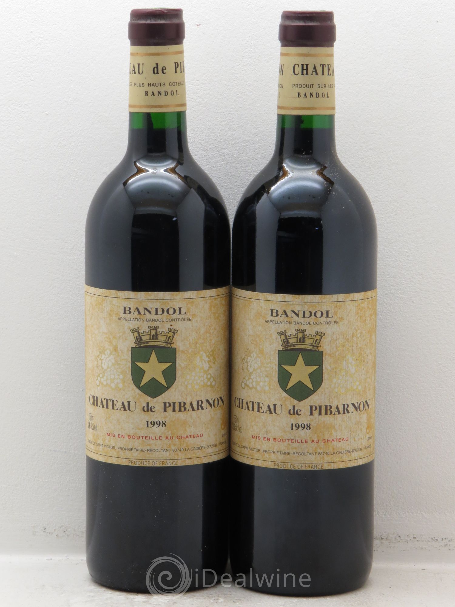 Bandol Château de Pibarnon Comte de Saint-Victor 1998 - Lot de 2 bouteilles - 0