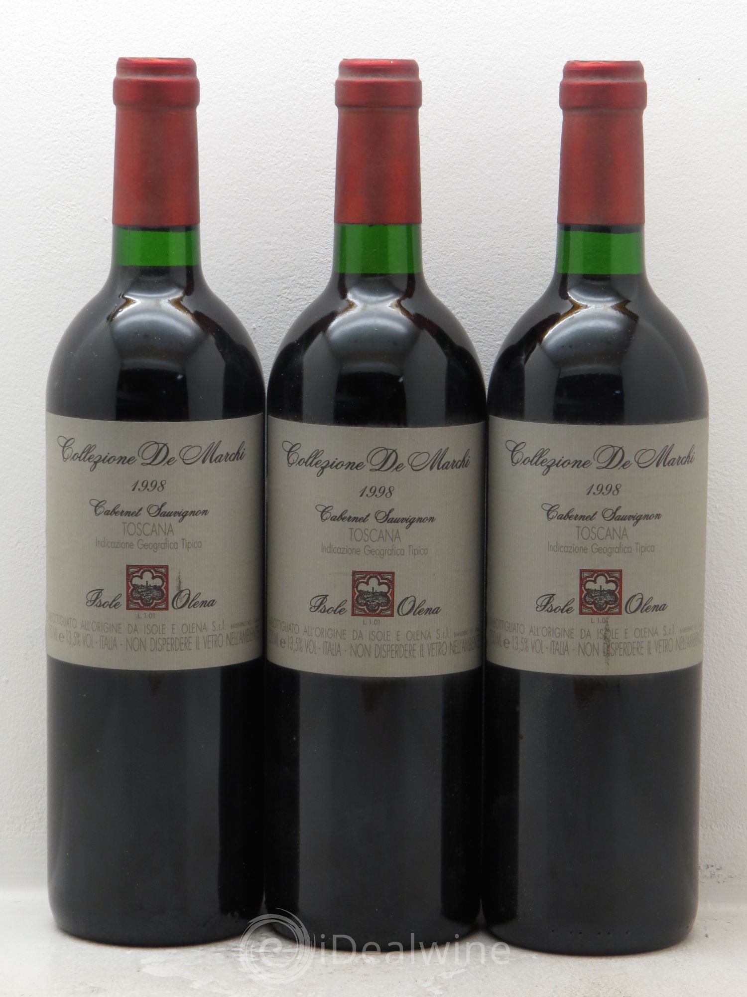 Toscana IGT Isole e Olena Collezione de Marchi (sans prix de réserve) 1998 - Posten von 3 Flaschen - 0