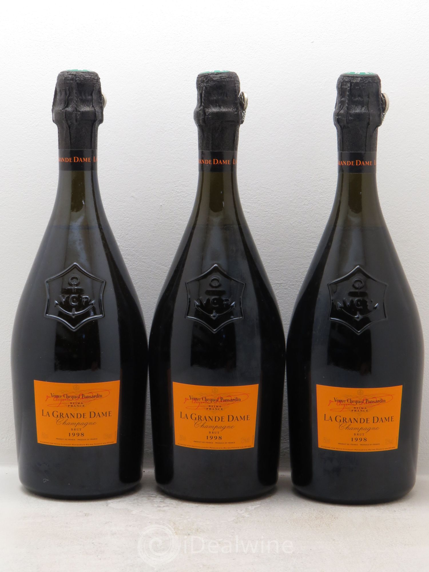 La Grande Dame Veuve Clicquot 1998 - Lot de 3 bouteilles - 0