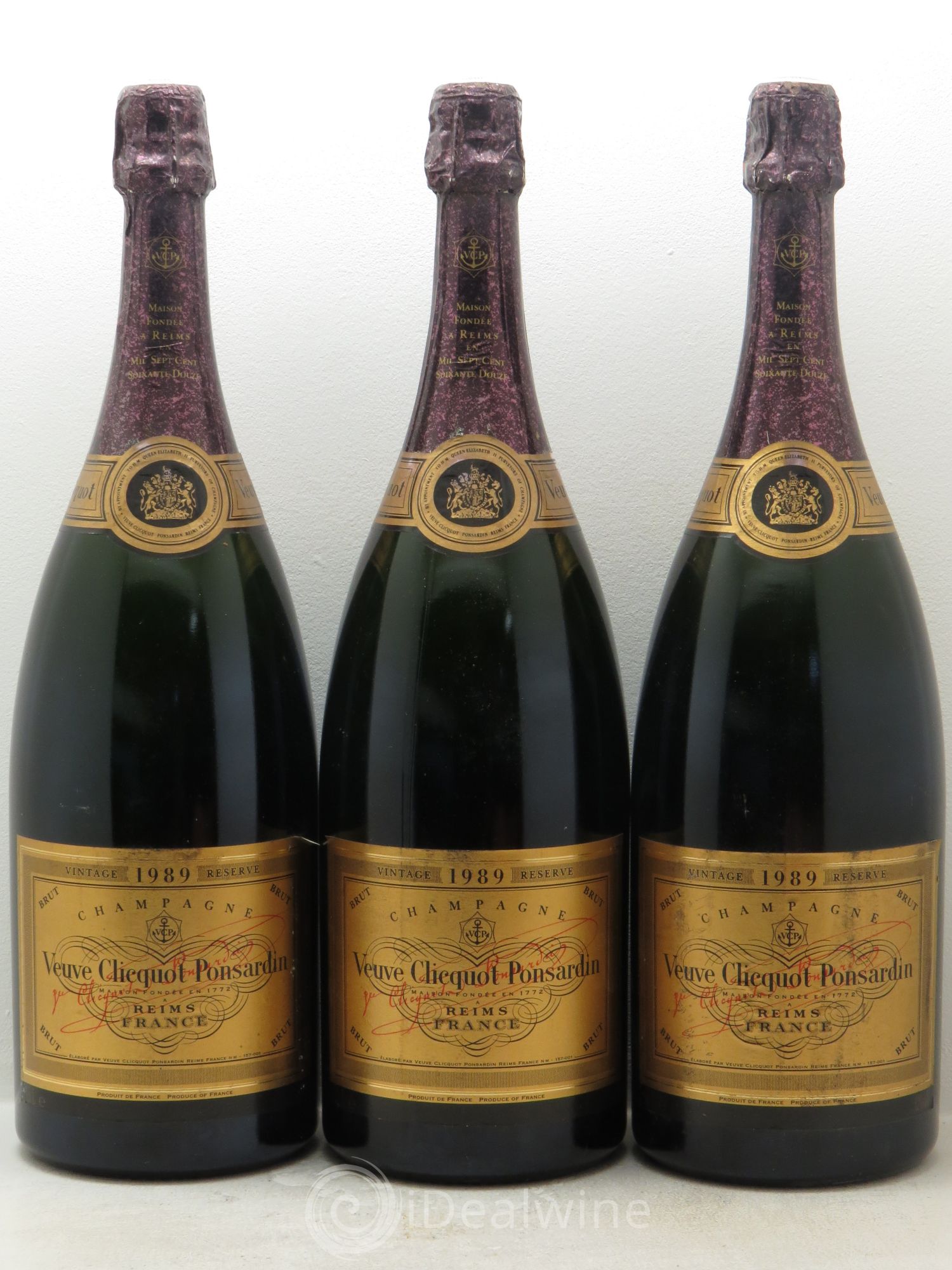 Vintage Veuve Clicquot 1989 - Lot de 3 magnums - 0