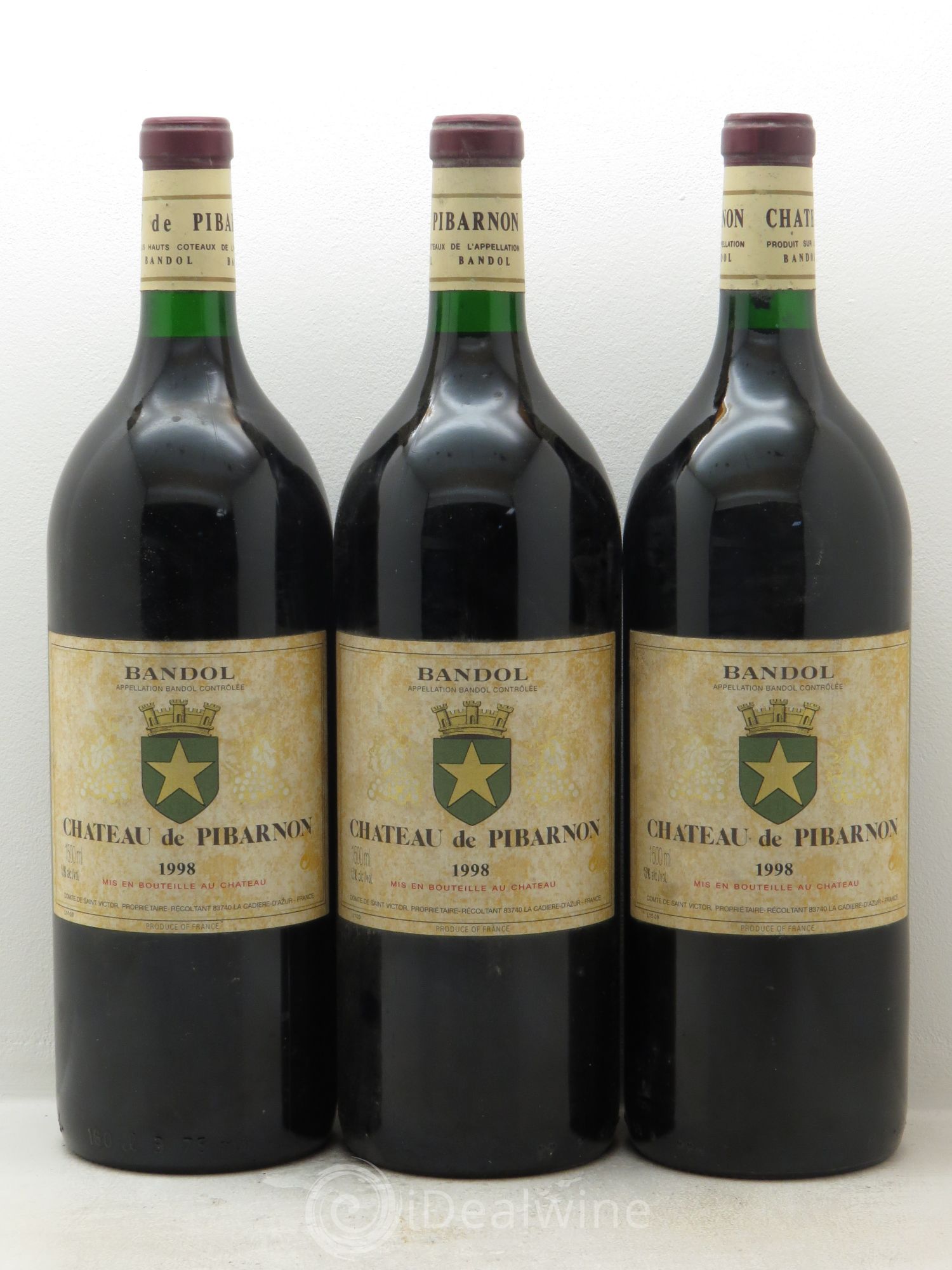 Bandol Château de Pibarnon Comte de Saint-Victor 1998 - Lot de 3 magnums - 0