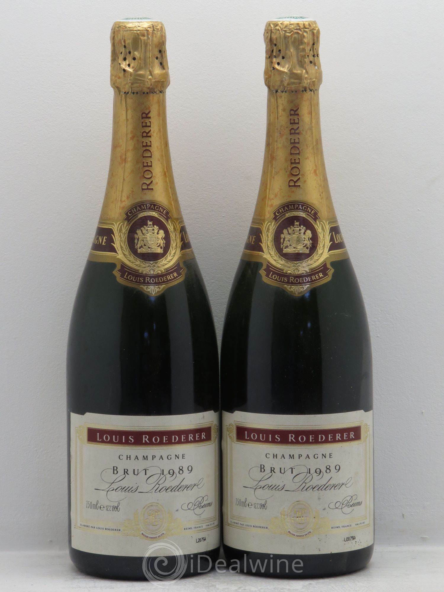 Millésimé Brut Louis Roederer 1989 - Lot de 2 bouteilles - 0