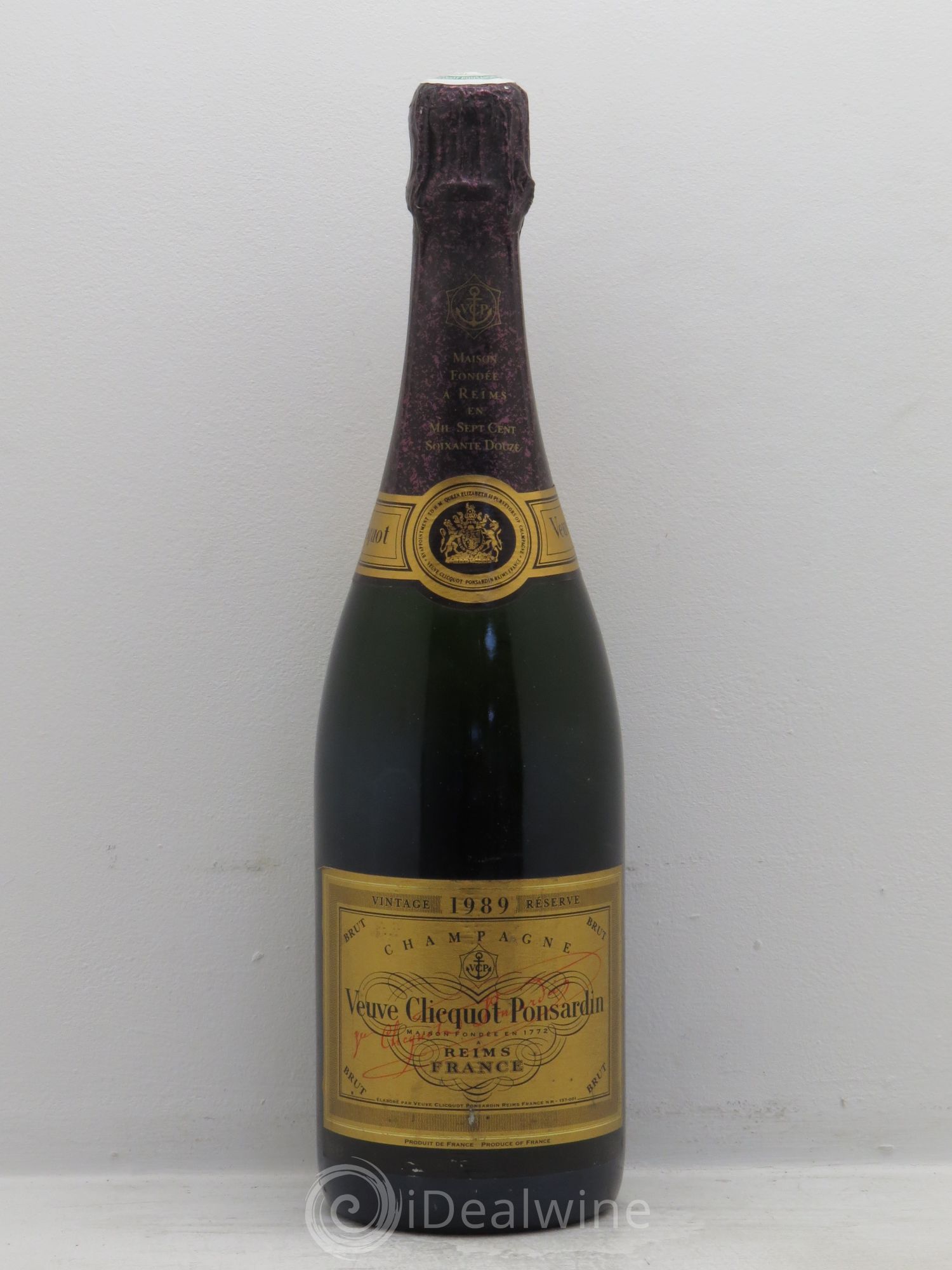 Vintage Veuve Clicquot 1989 - Lot de 1 bouteille - 0