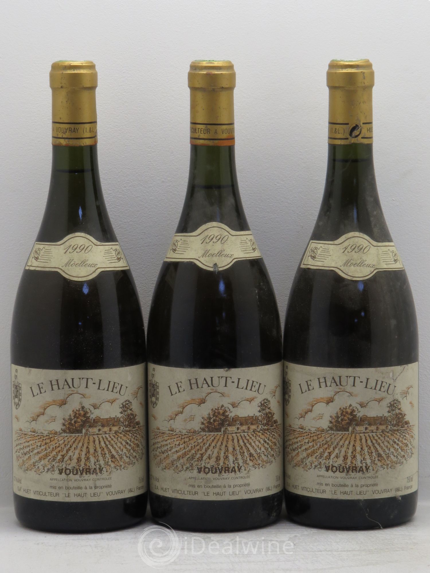 Vouvray Le Haut-Lieu Moelleux Domaine Huet 1990 - Lotto di 3 bottiglie - 0