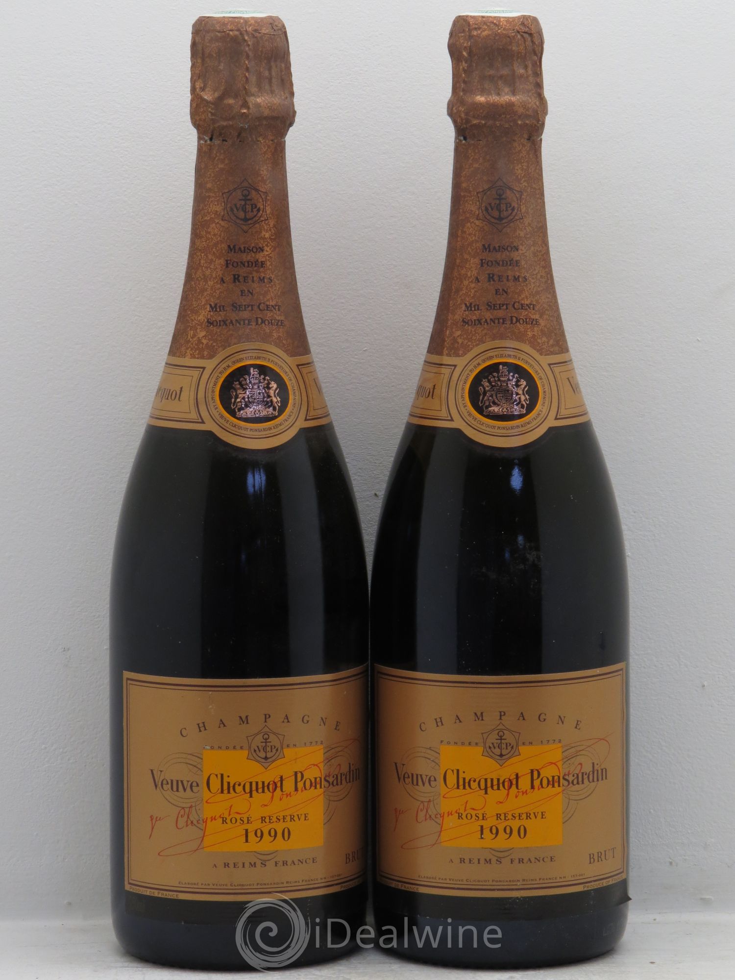 Champagne - Veuve Clicquot Ponsardin Réserve 1990 - Lot de 2 bouteilles - 0
