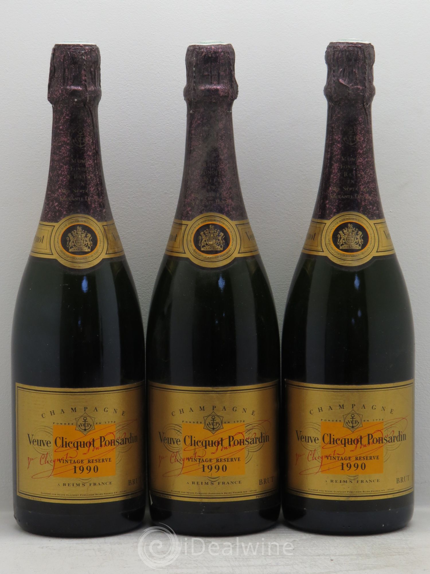 Vintage Veuve Clicquot (sans prix de réserve) 1990 - Lot de 3 bouteilles - 0