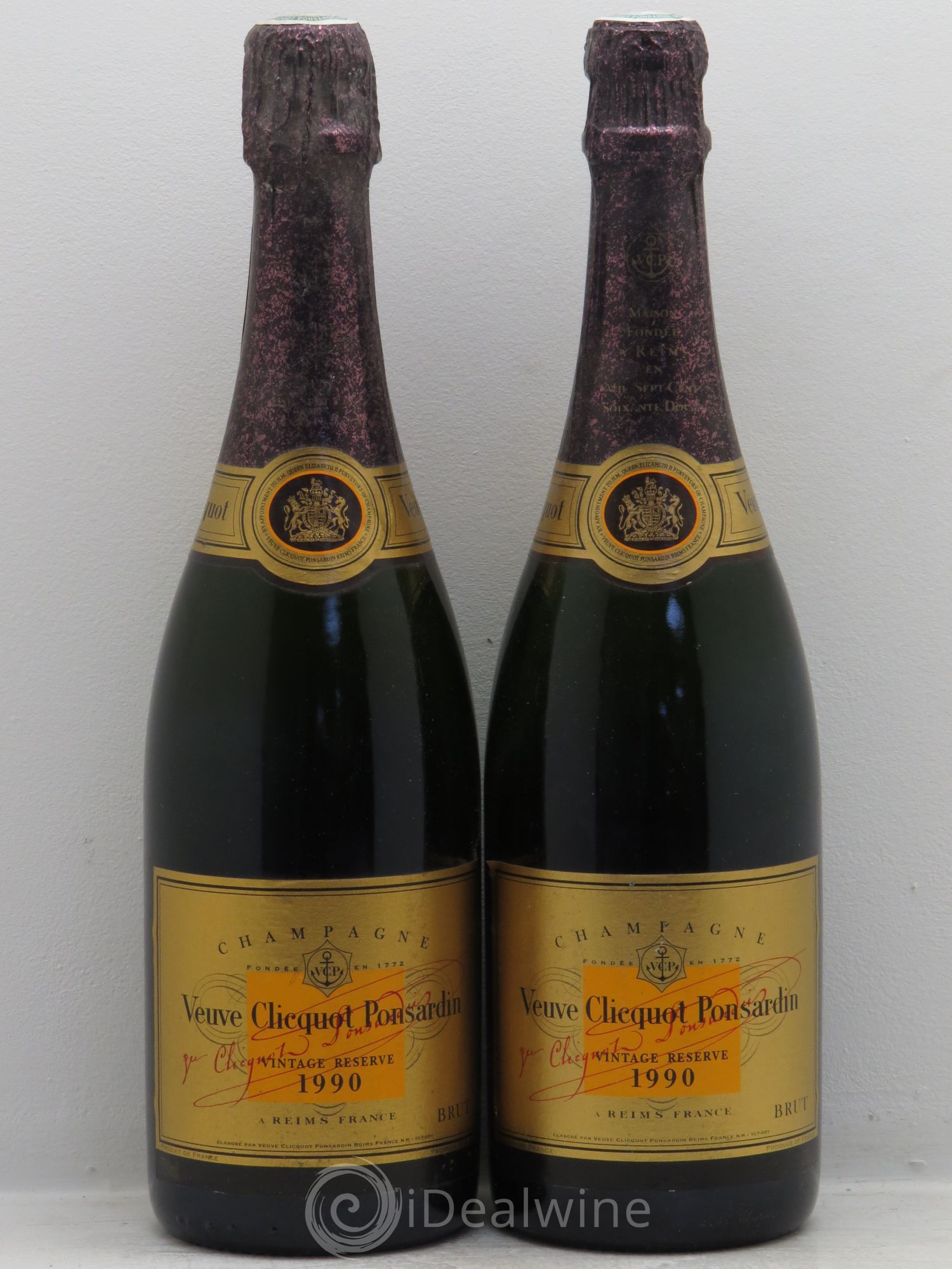 Vintage Veuve Clicquot (sans prix de réserve) 1990 - Lot de 2 bouteilles - 0