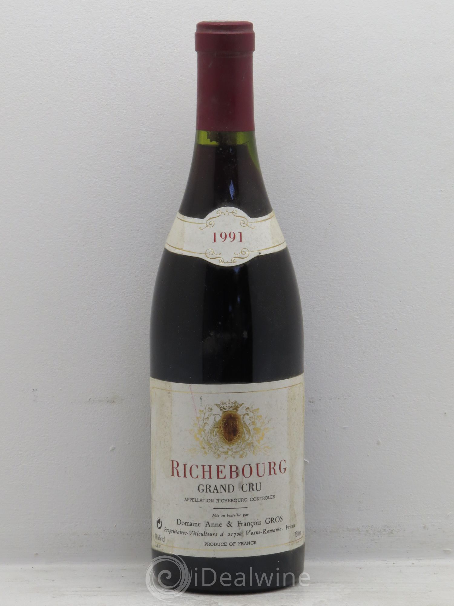 Richebourg Grand Cru A.-F. Gros 1991 - Lot de 1 bouteille - 0