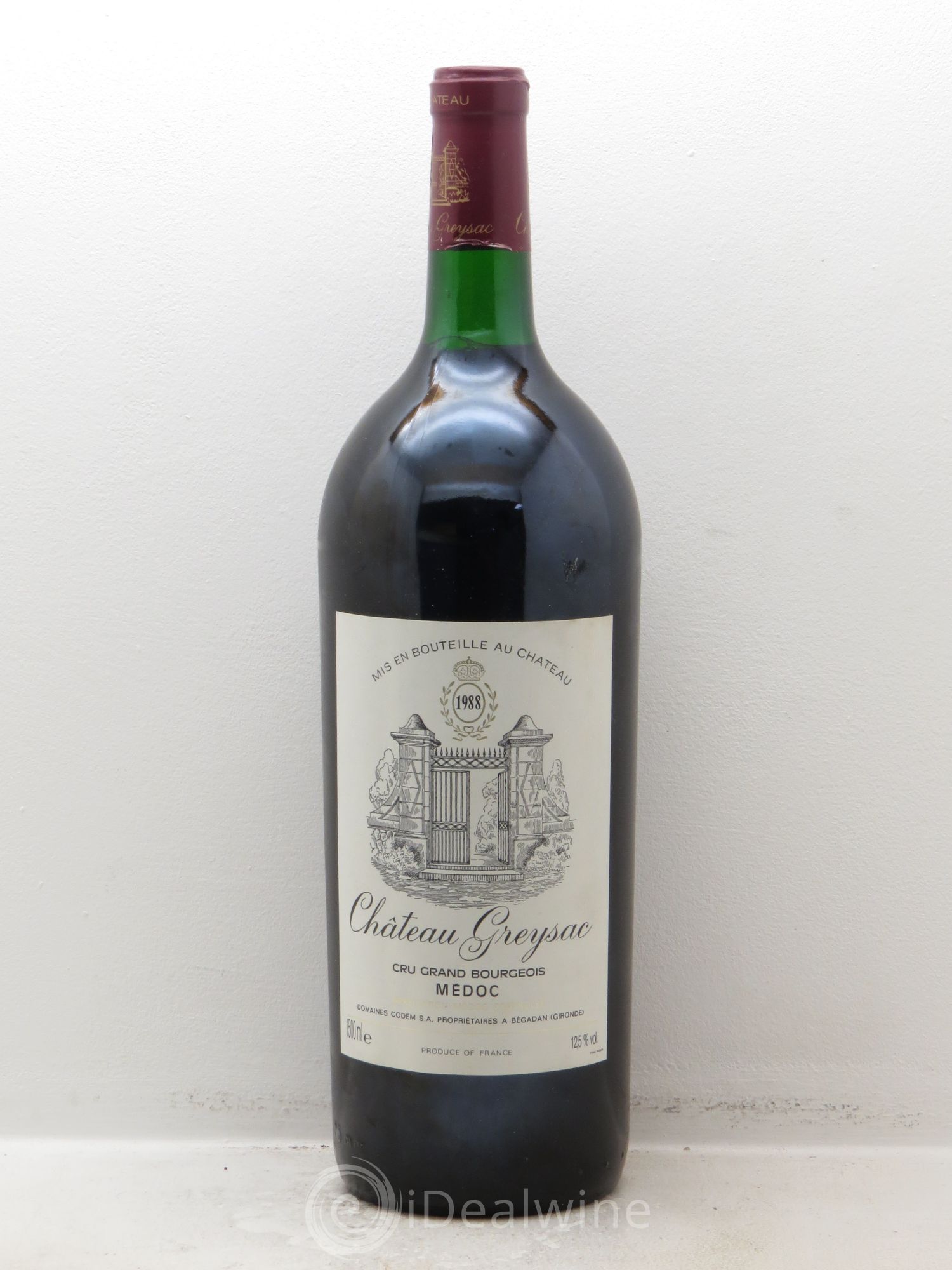 Château Greysac Cru Bourgeois 1988 - Lot de 1 magnum - 0