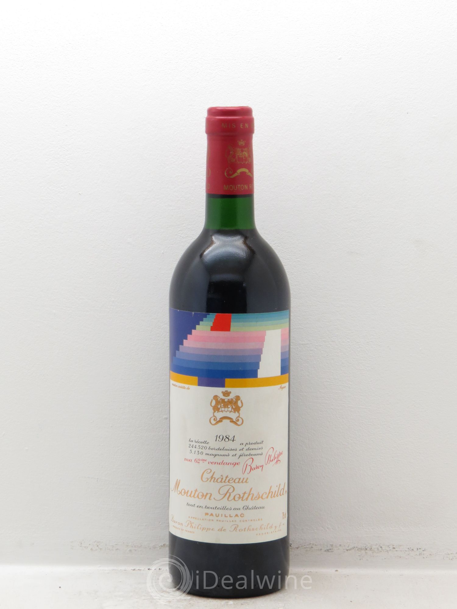 Château Mouton Rothschild 1er Grand Cru Classé 1984 - Lot de 1 bouteille - 0