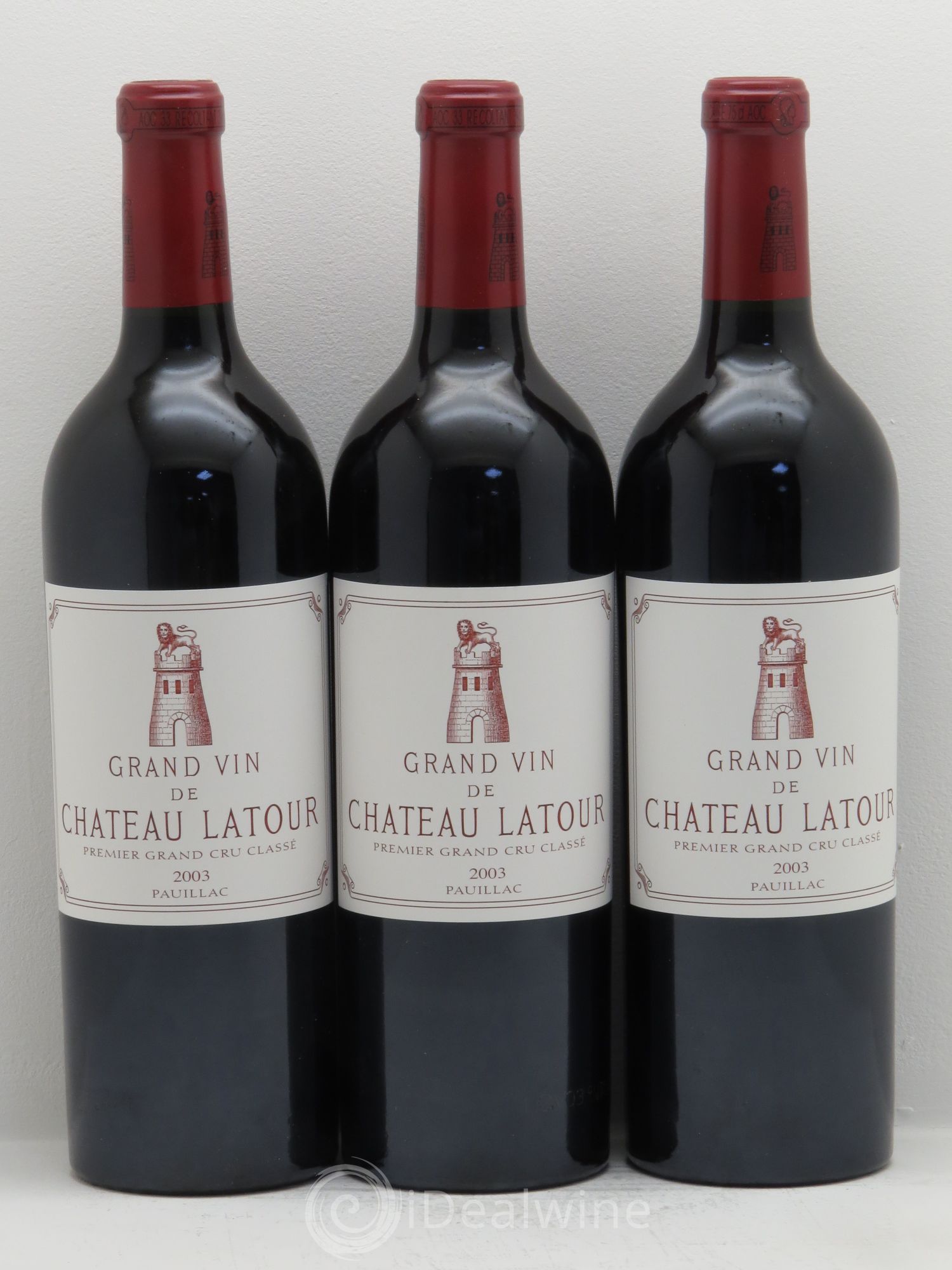 Château Latour 1er Grand Cru Classé 2003 - Lot de 3 bouteilles - 0