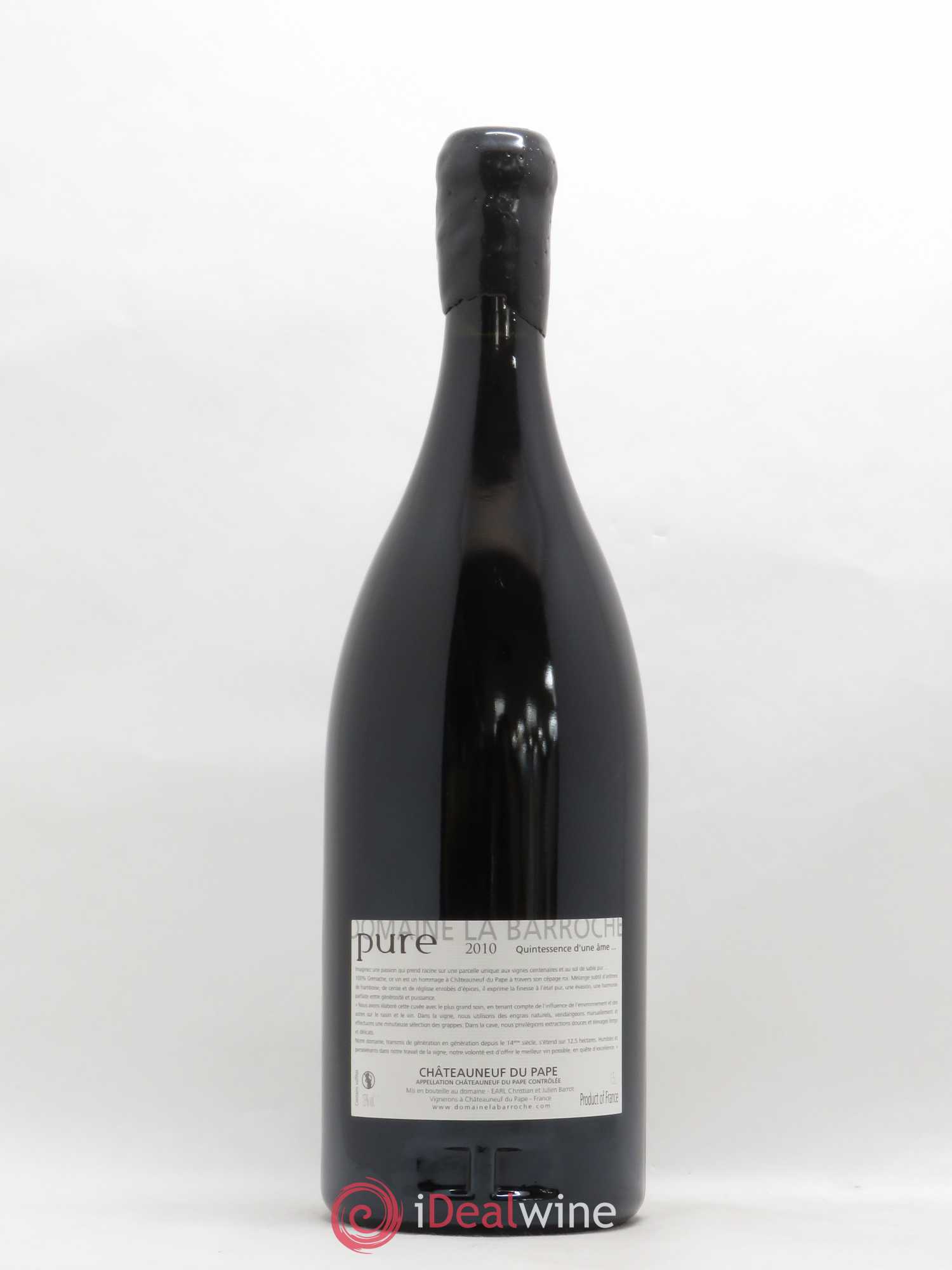 Châteauneuf-du-Pape Cuvée Pure Domaine La Barroche 2010 - Lot de 1 magnum - 1