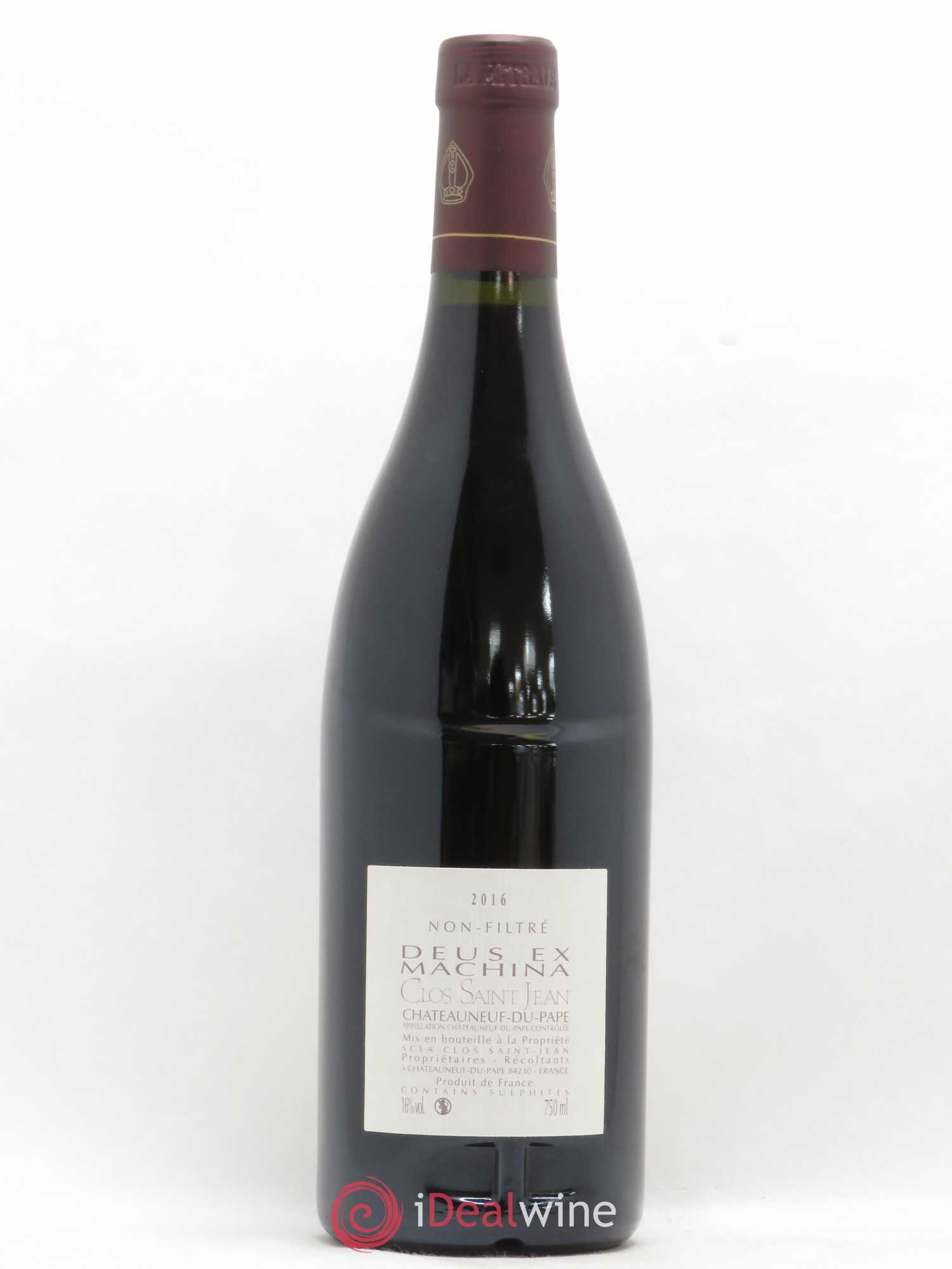 Châteauneuf-du-Pape Clos Saint-Jean Deus Ex Machina Pascal et Vincent Maurel 2016 - Lot de 1 bouteille - 1