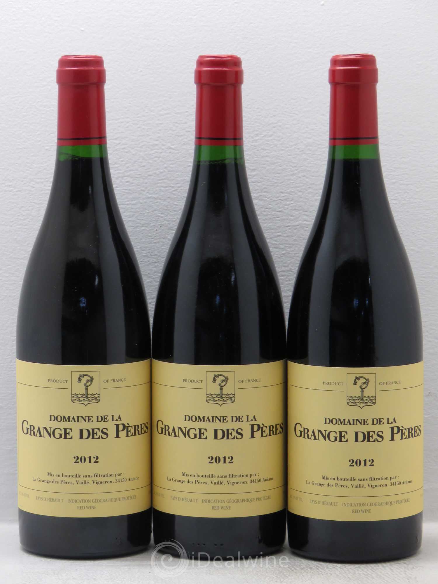 Pays d'Hérault Grange des Pères Laurent Vaillé 2012 - Lot de 3 bouteilles - 0