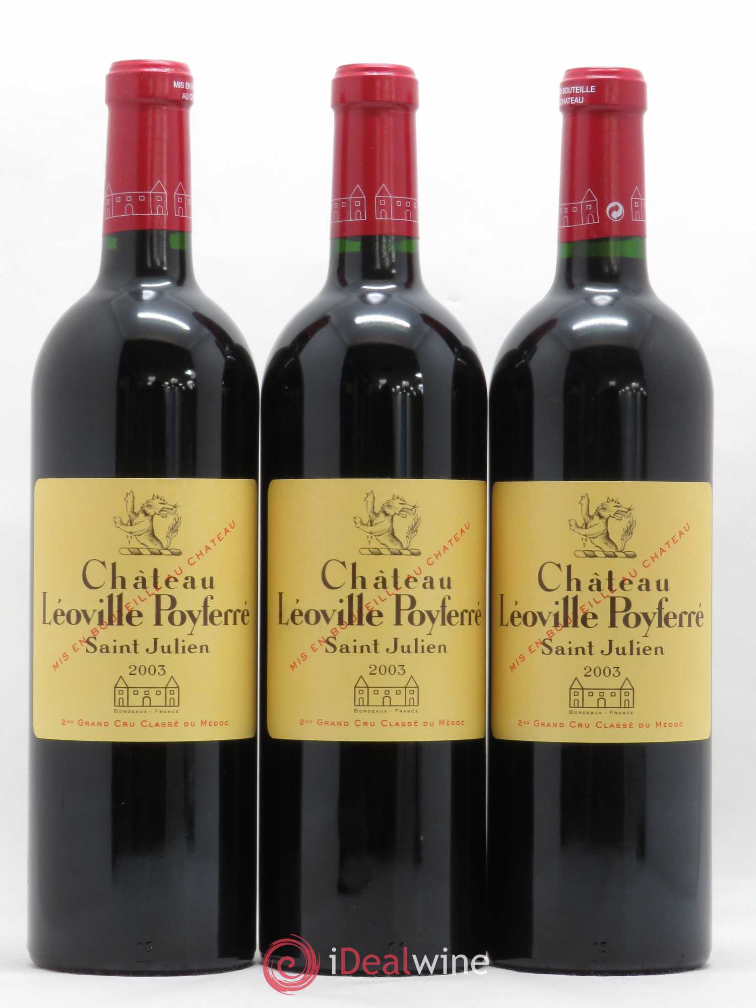 Château Léoville Poyferré 2ème Grand Cru Classé 2003 - Lot de 12 bouteilles - 1