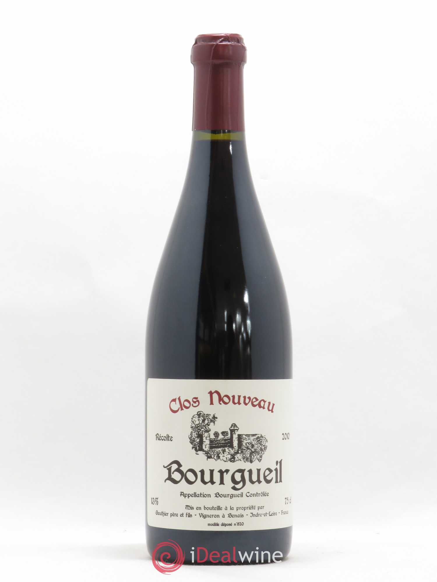 Bourgueil Clos Nouveau Domaine du Bel Air 2010 - Lot de 1 bouteille - 0