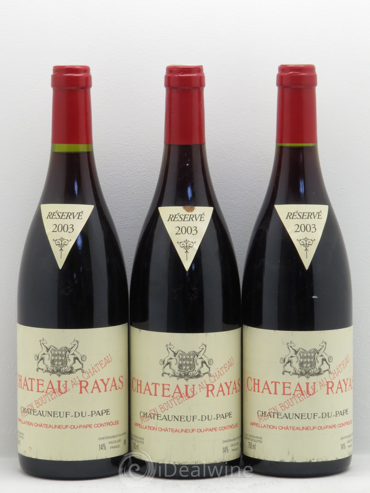 Châteauneuf-du-Pape Château Rayas Emmanuel Reynaud 2003 - Lot de 3 bouteilles - 0