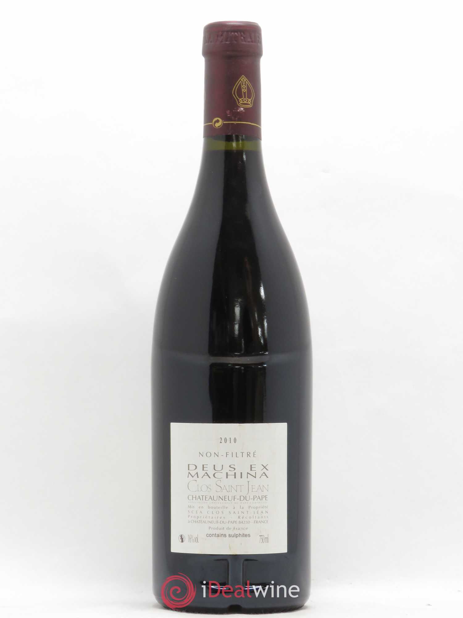 Châteauneuf-du-Pape Clos Saint-Jean Deus Ex Machina Pascal et Vincent Maurel 2010 - Lot de 1 bouteille - 1