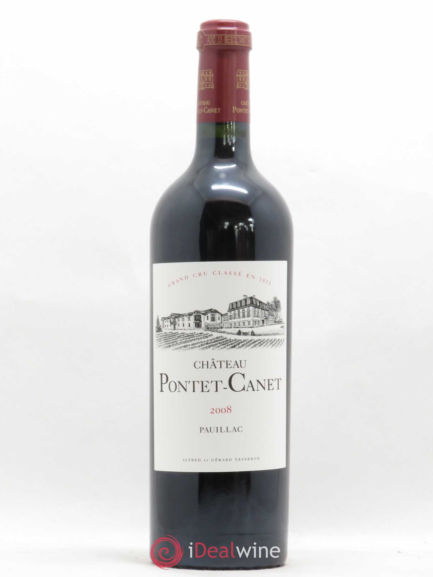 Château Pontet Canet 5ème Grand Cru Classé 2008 - Lot de 1 bouteille - 0