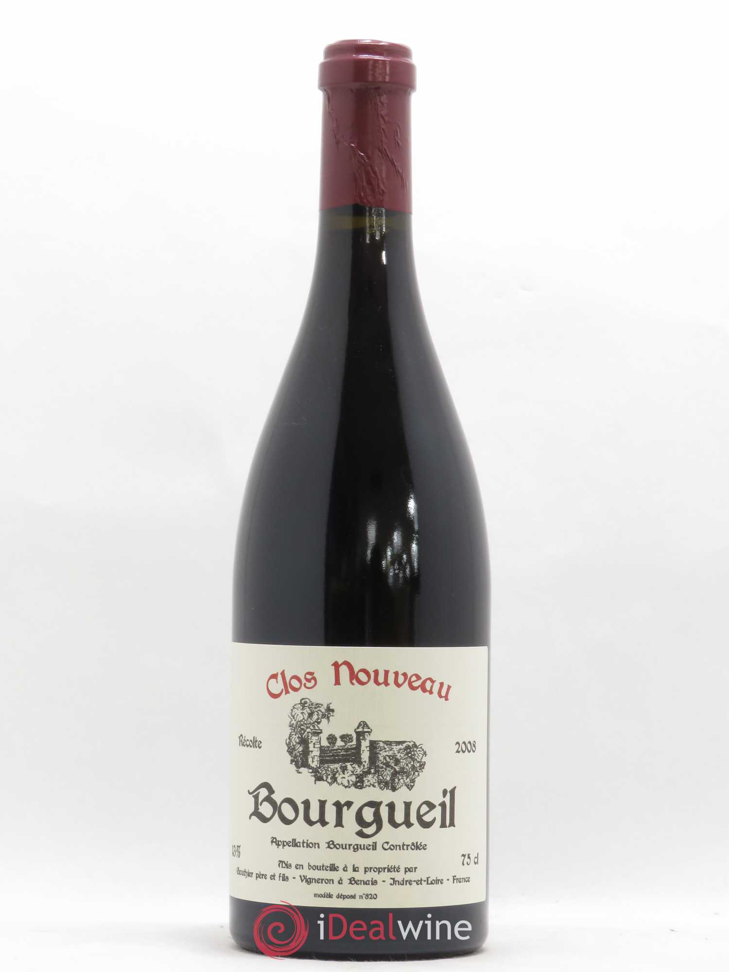Bourgueil Clos Nouveau Domaine du Bel Air 2008 - Lot de 1 bouteille - 0