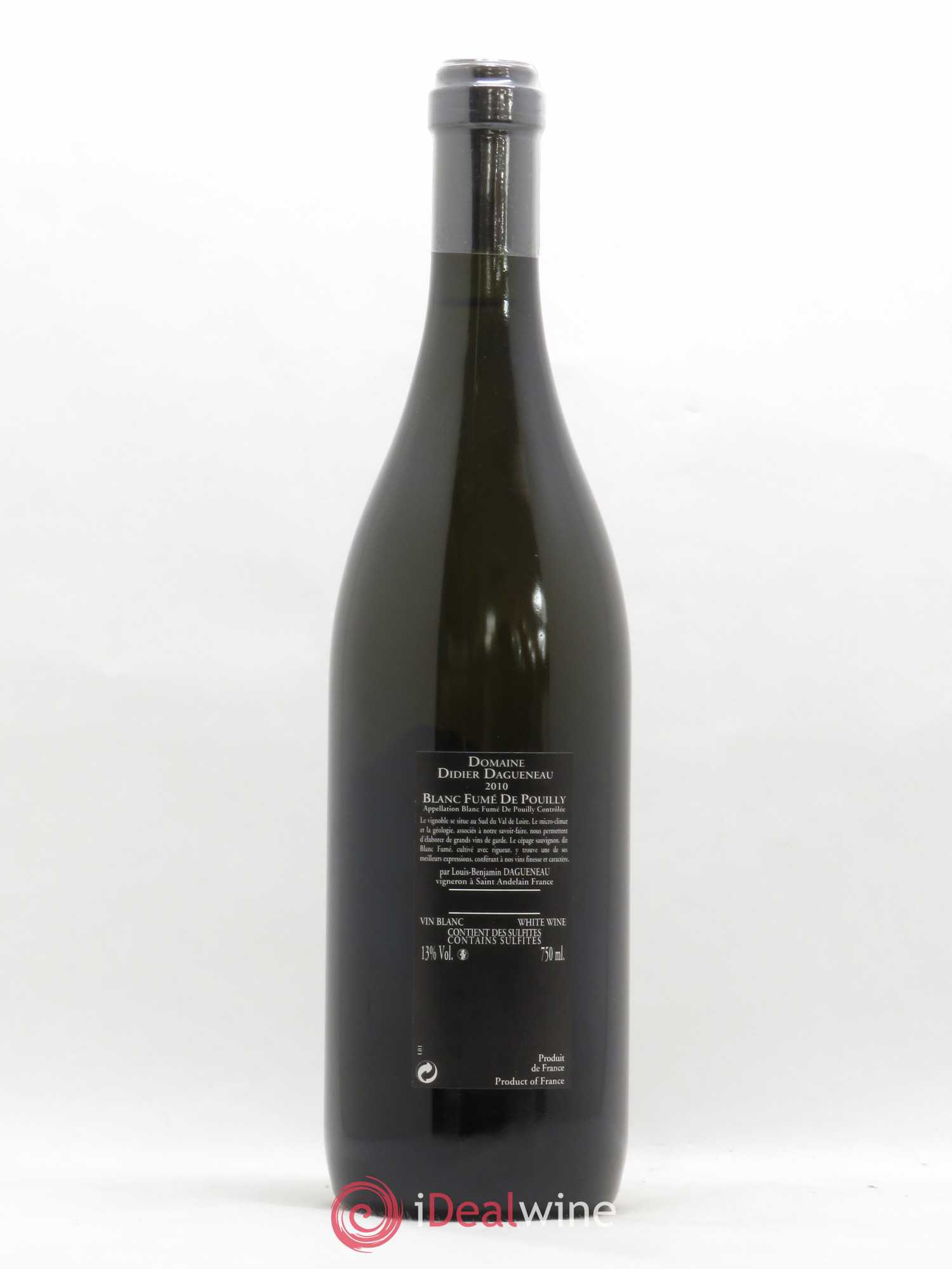 Vin de France (anciennement Pouilly-Fumé) Silex Dagueneau (Domaine Didier - Louis-Benjamin) 2010 - Lot de 1 bouteille - 1