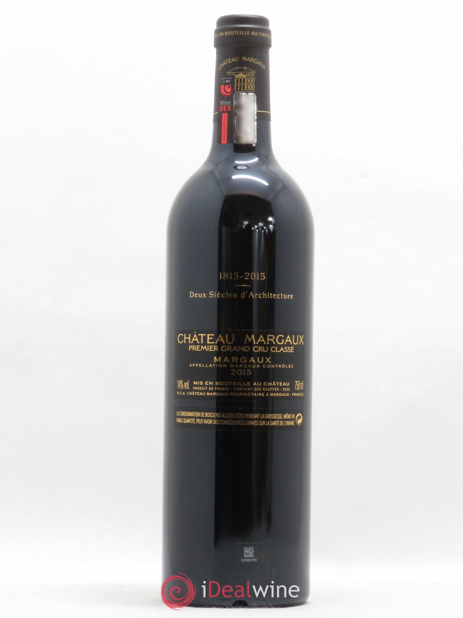 Château Margaux 1er Grand Cru Classé 2015 - Lot de 1 bouteille - 1
