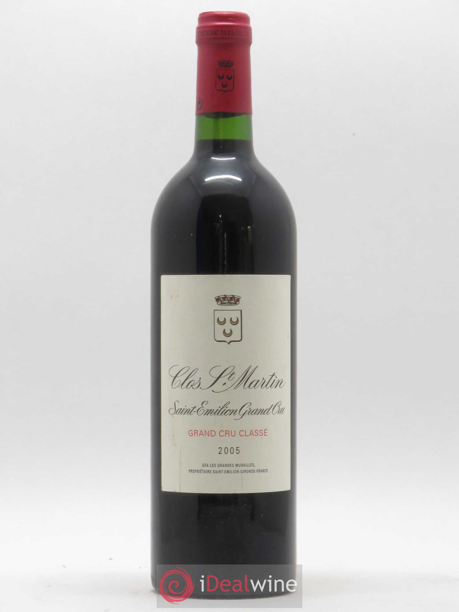 Clos Saint Martin Grand Cru Classé 2005 - Lot de 1 bouteille - 0