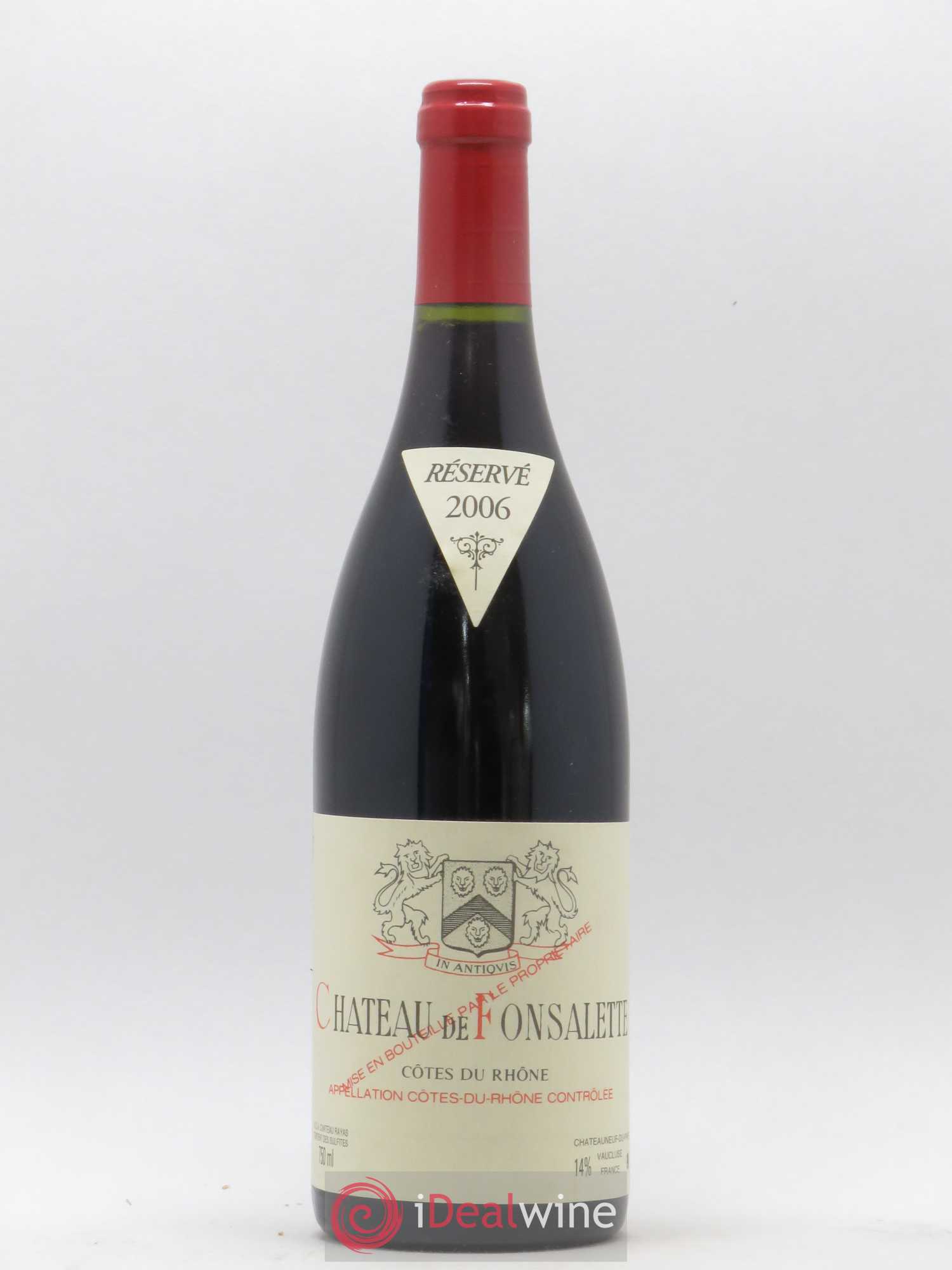 Côtes-du-Rhône Château de Fonsalette Emmanuel Reynaud 2006 - Lot de 1 bouteille - 0