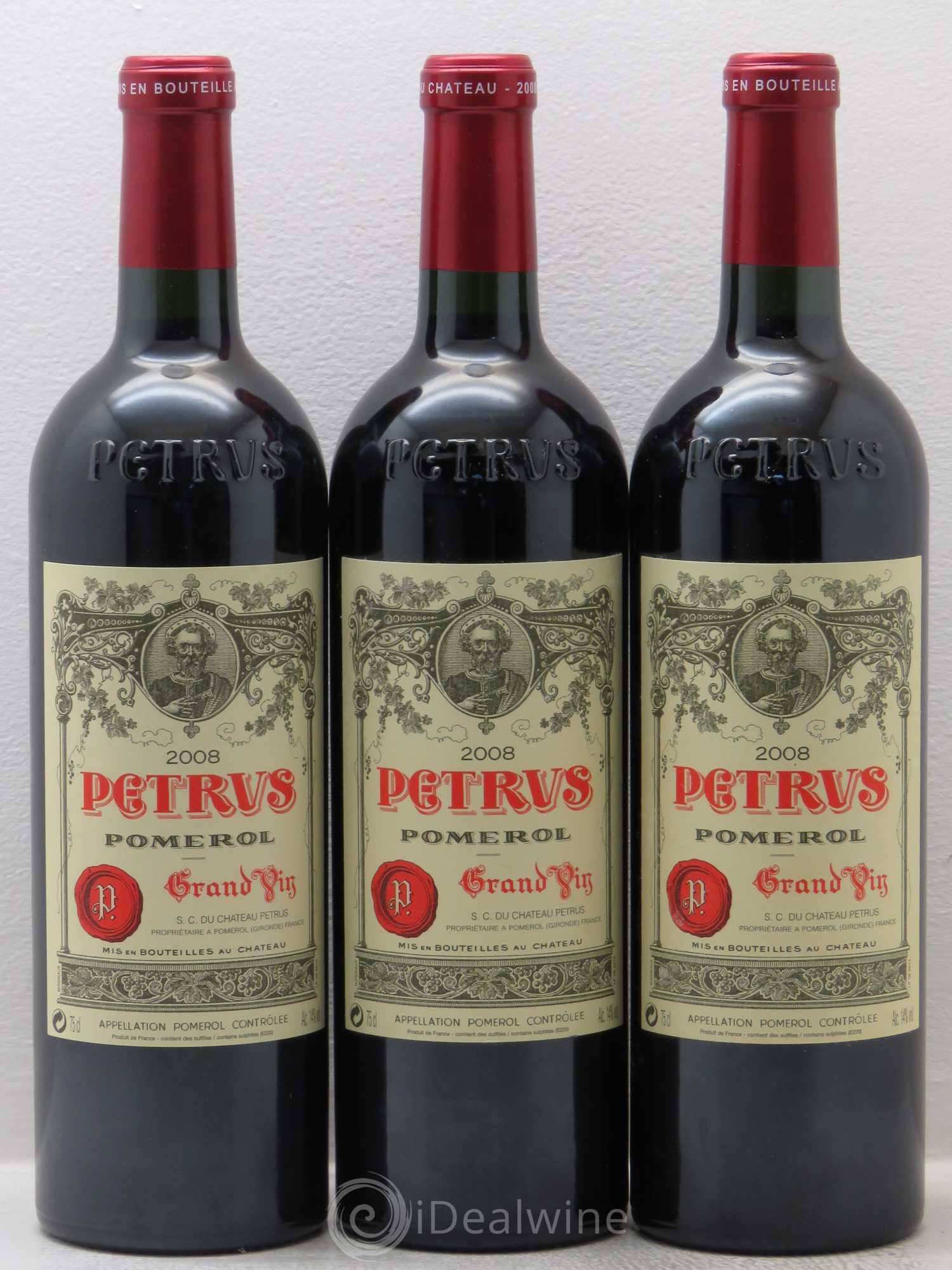 Petrus 2008 - Lot de 3 bouteilles - 0