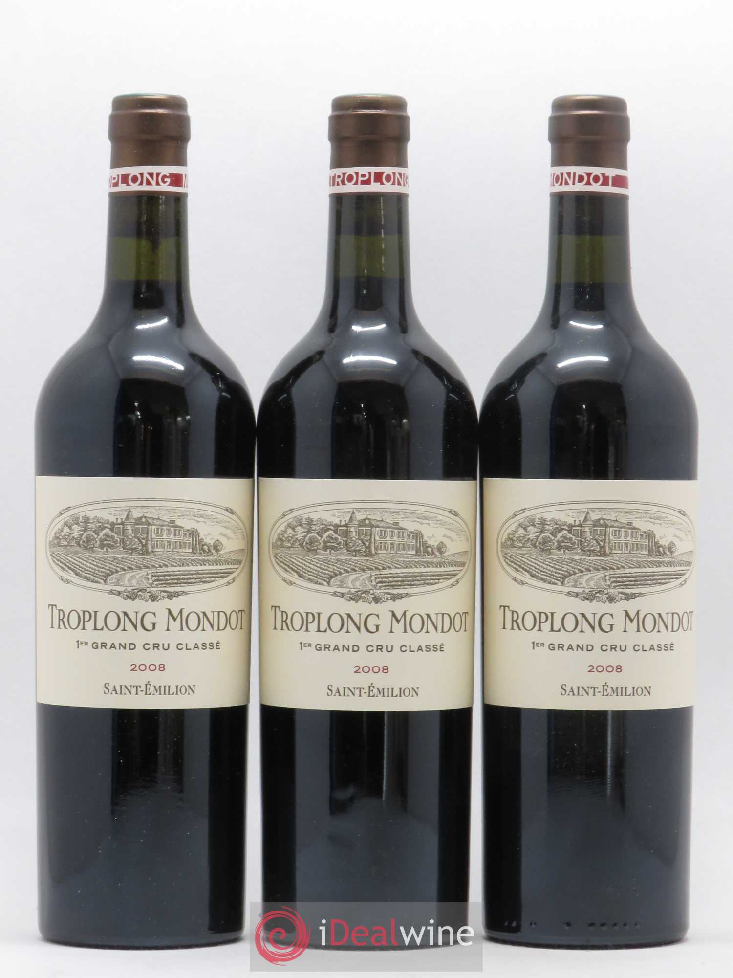 Château Troplong Mondot 1er Grand Cru Classé B 2008 - Lot de 6 bouteilles - 1