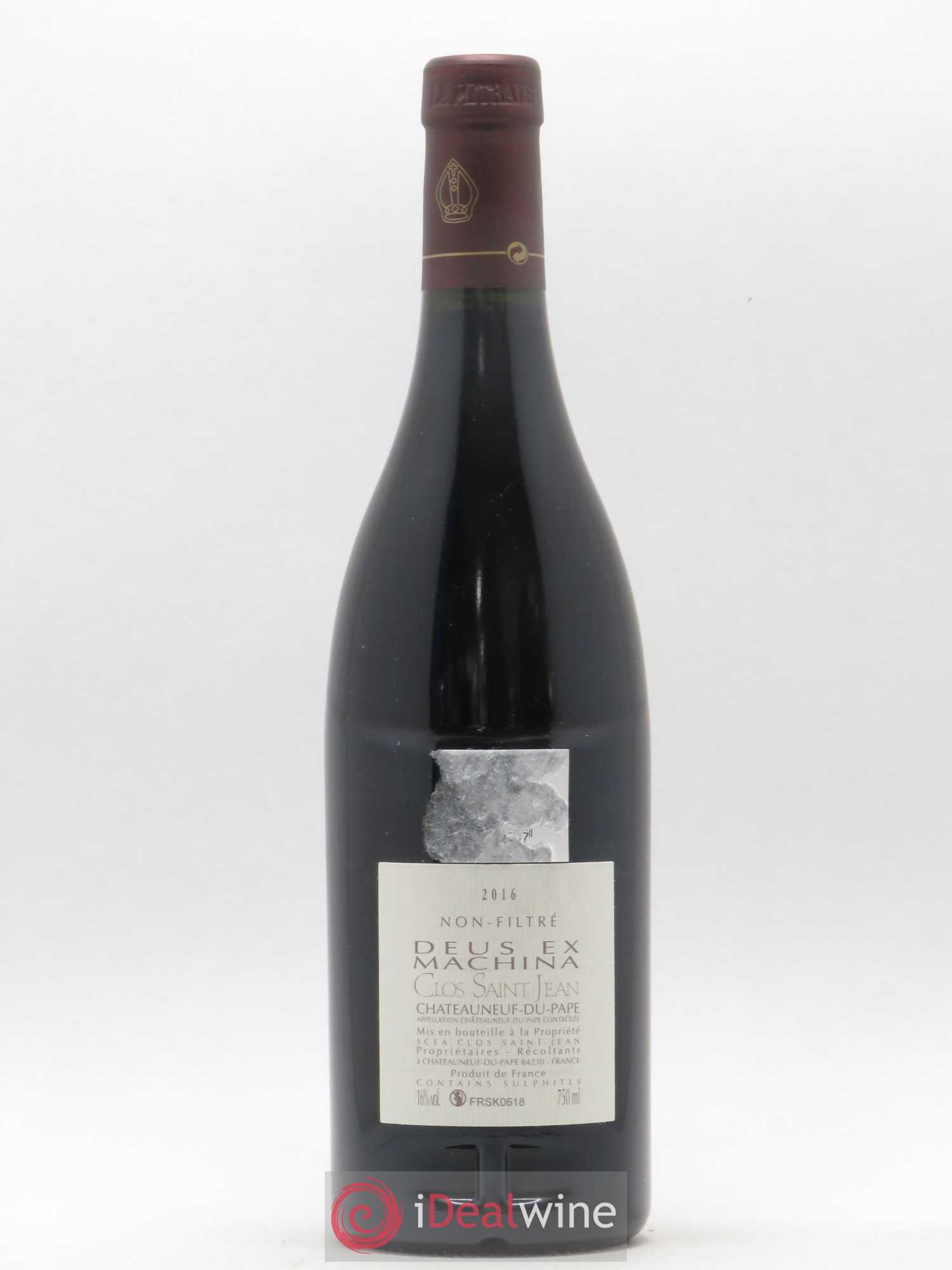 Châteauneuf-du-Pape Clos Saint-Jean Deus Ex Machina Pascal et Vincent Maurel 2016 - Lot de 1 bouteille - 1