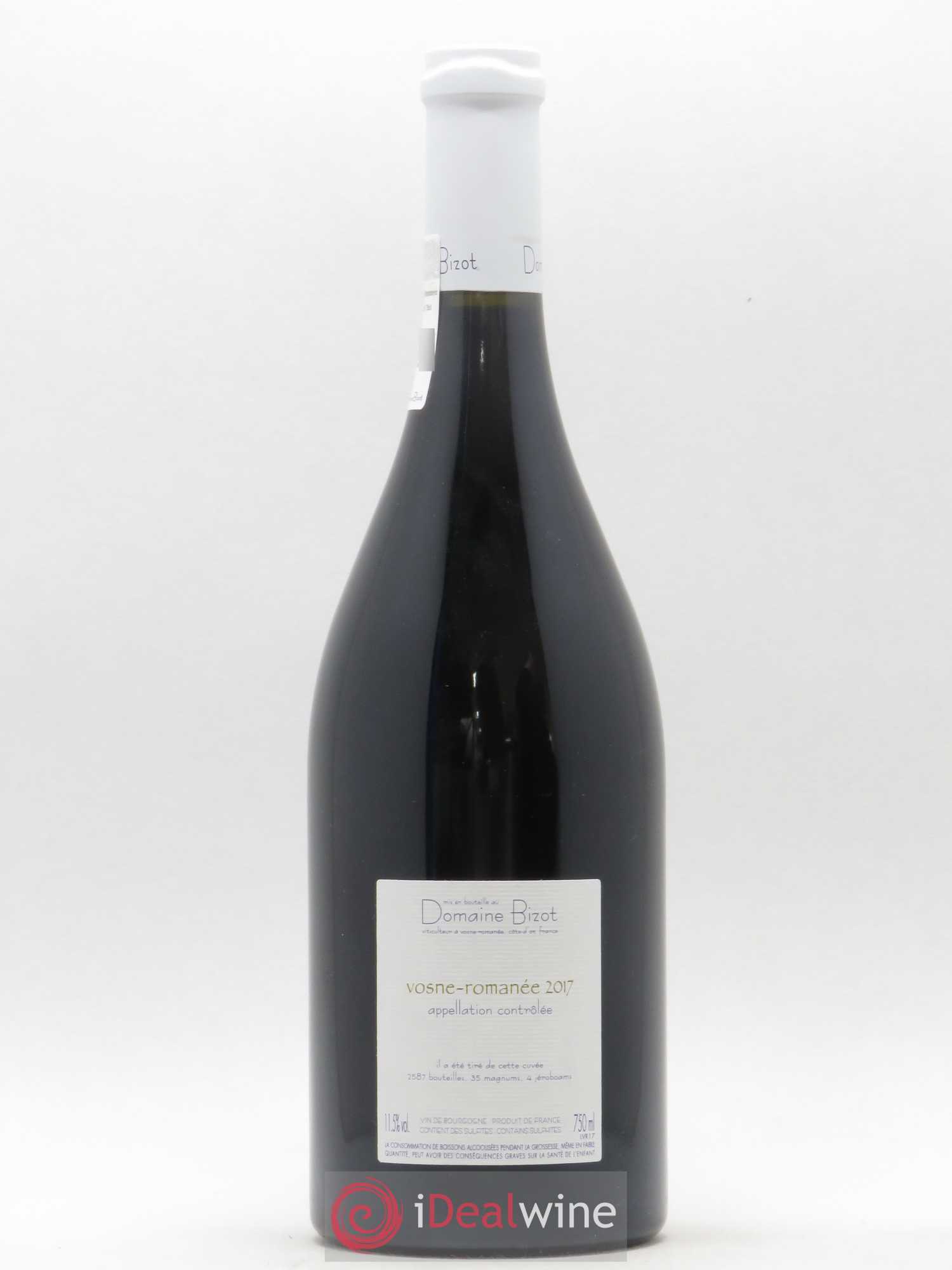 Vosne-Romanée Bizot (Domaine) 2017 - Lot de 1 bouteille - 1