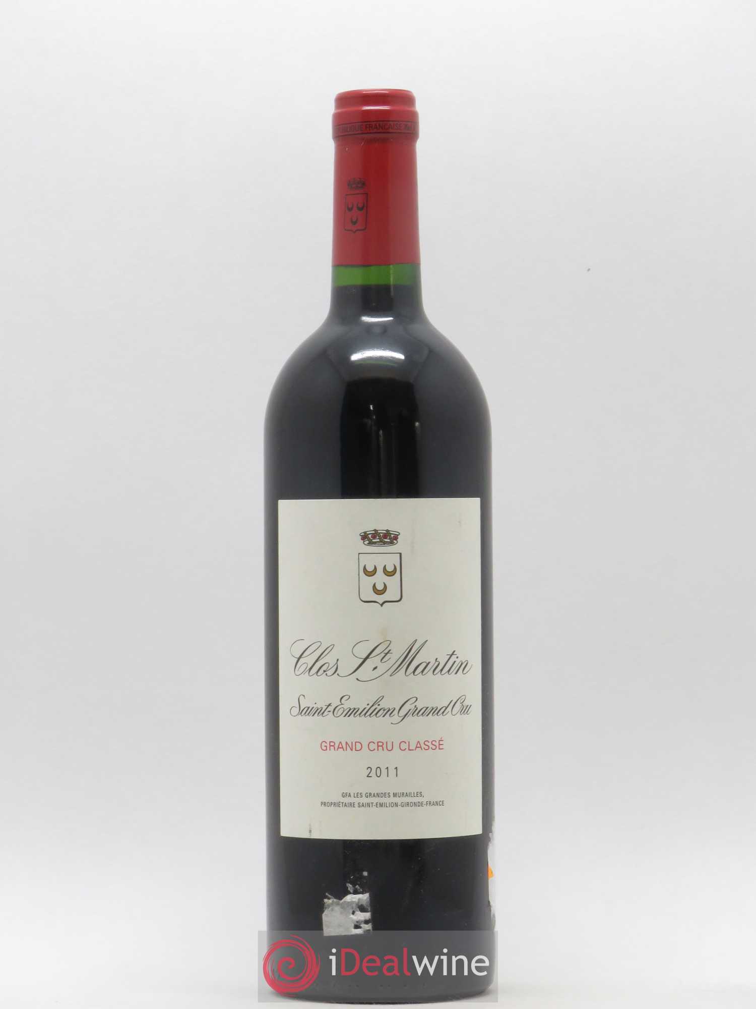 Clos Saint Martin Grand Cru Classé 2011 - Lot de 1 bouteille - 0
