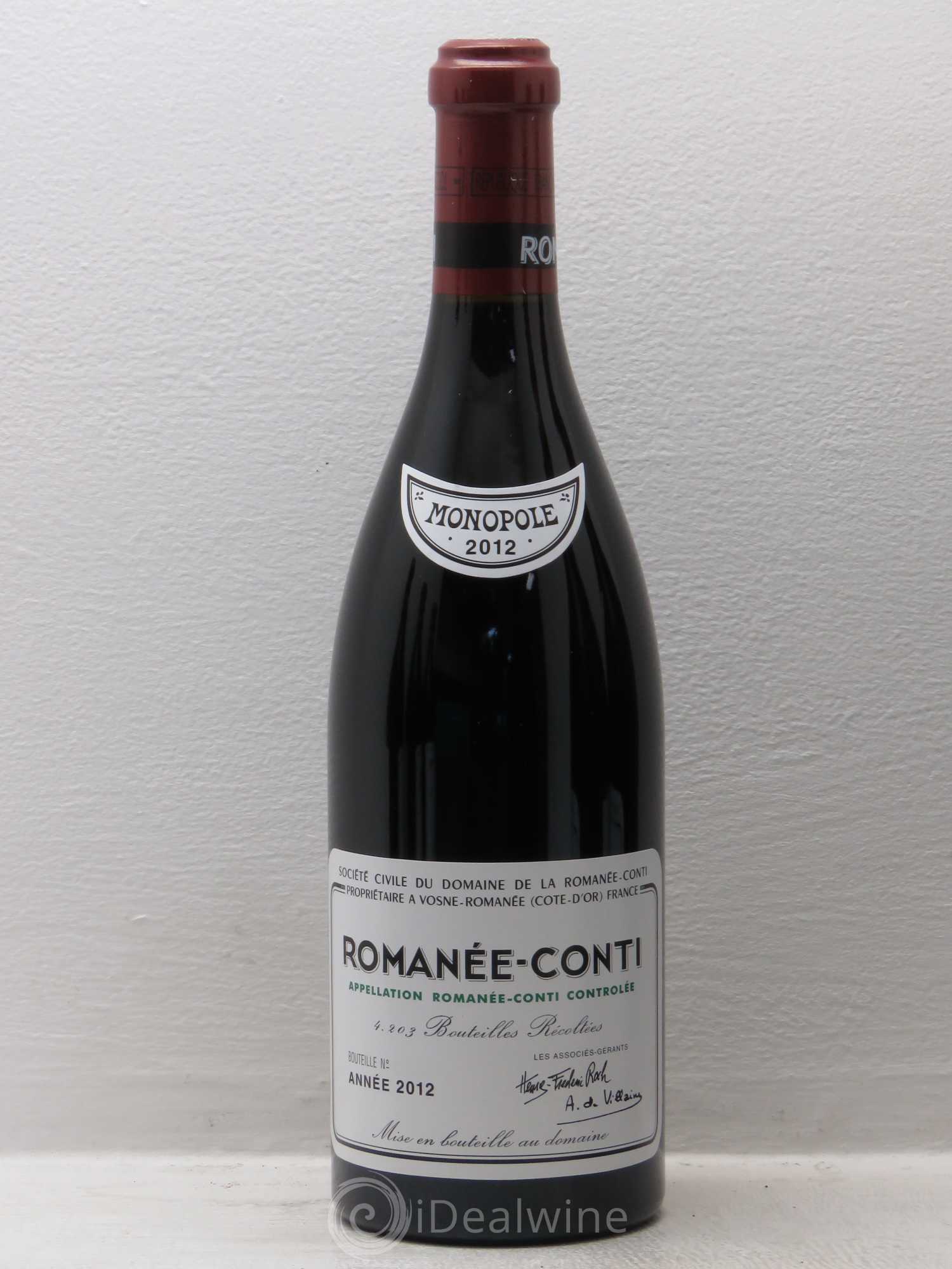 Assortiment 2012 Domaine de la Romanée-Conti 1 Romanée Conti - 2 Tâche - 1 Richebourg - 1 Echézeaux - 1 Romanée St Vivant 2012 - Lot of 6 bottles - 1
