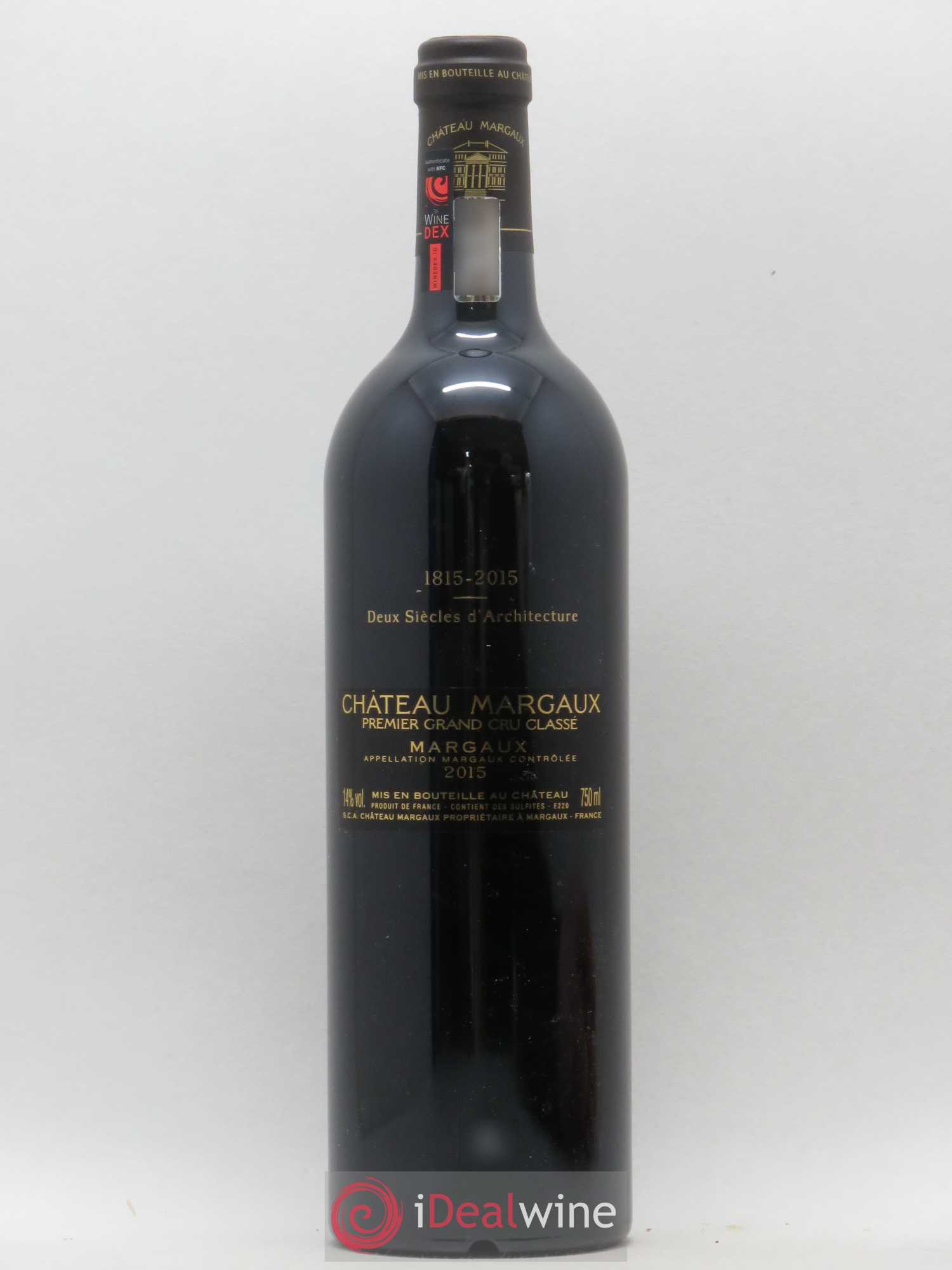 Château Margaux 1er Grand Cru Classé 2015 - Lot de 1 bouteille - 1