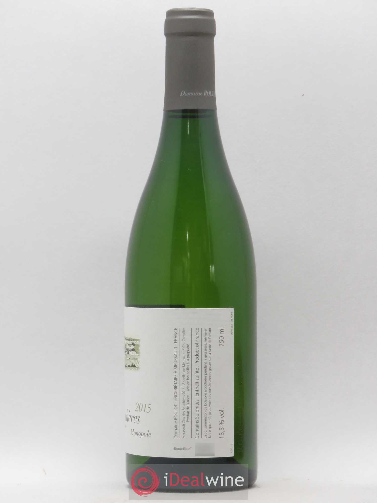 Meursault 1er Cru Clos des Bouchères Roulot (Domaine) 2015 - Lot de 1 bouteille - 1
