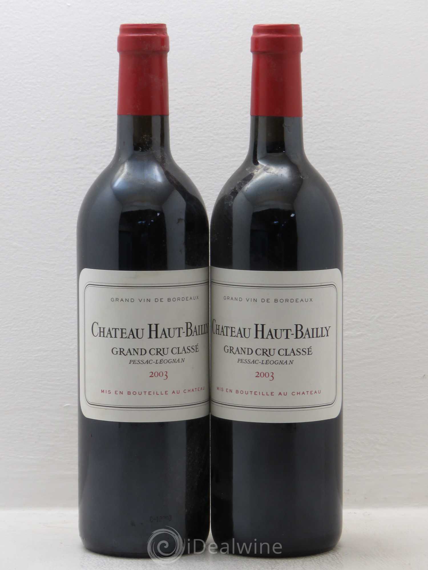 Château Haut-Bailly Cru Classé de Graves 2003 - Lot de 2 bouteilles - 0