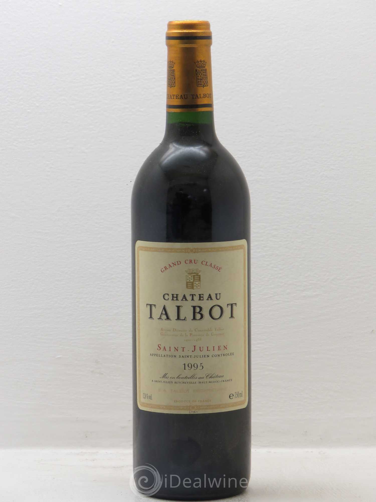 Château Talbot 4ème Grand Cru Classé 1995 - Lot de 1 bouteille - 0
