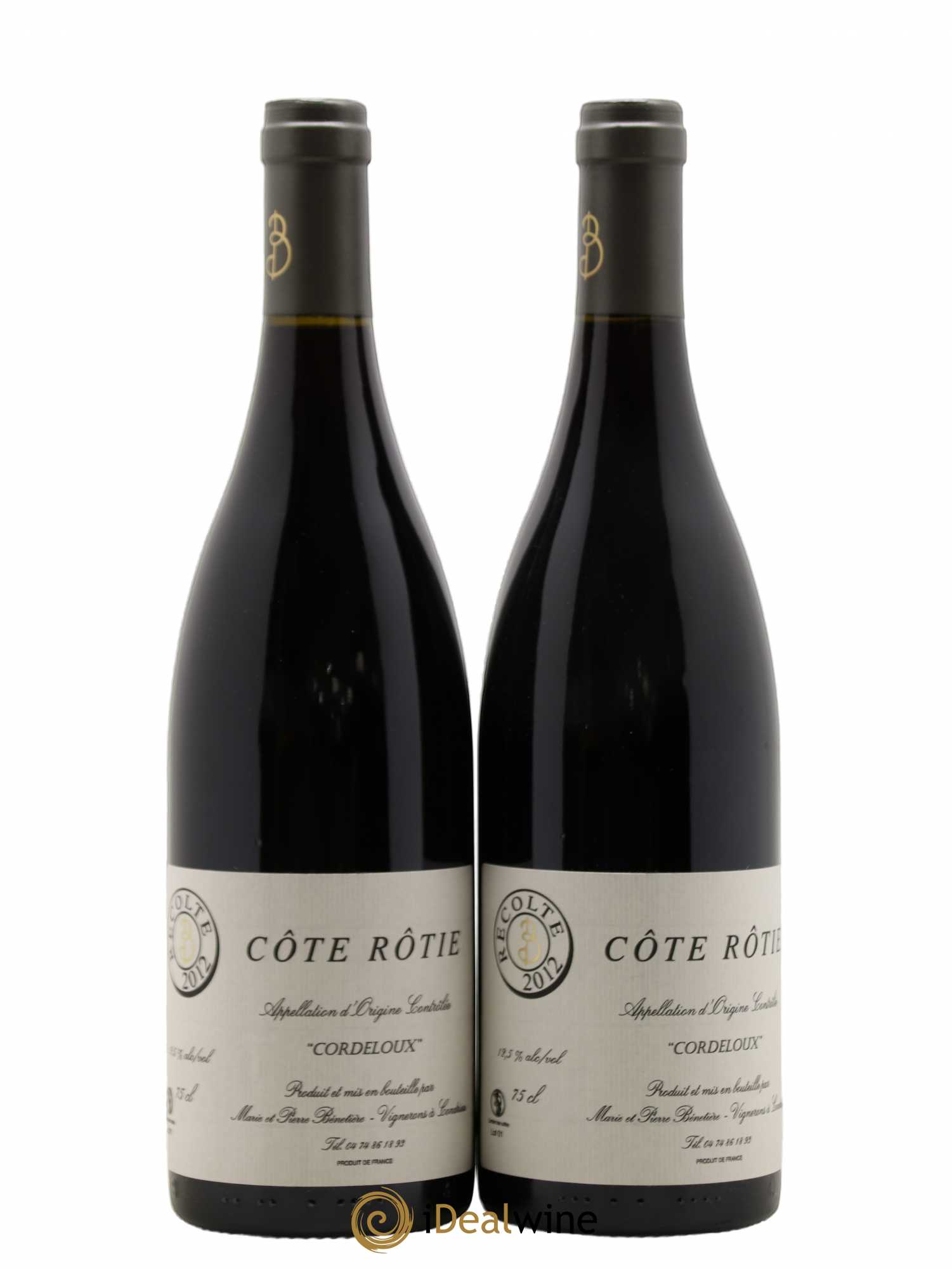Côte-Rôtie Cordeloux Marie et Pierre Bénetière (Domaine) 2012 - Lot de 2 bouteilles - 0