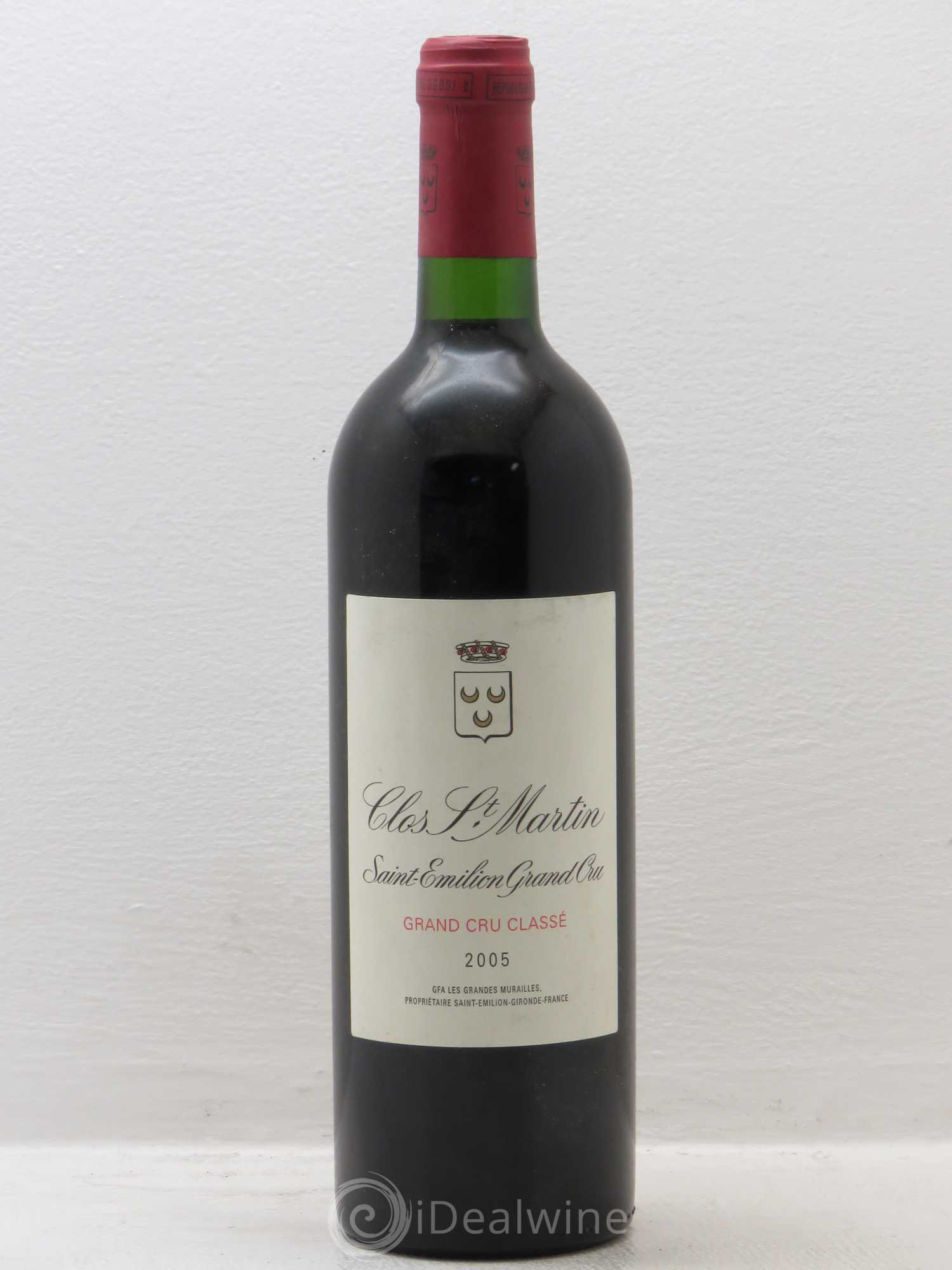 Clos Saint Martin Grand Cru Classé 2005 - Lot de 1 bouteille - 0
