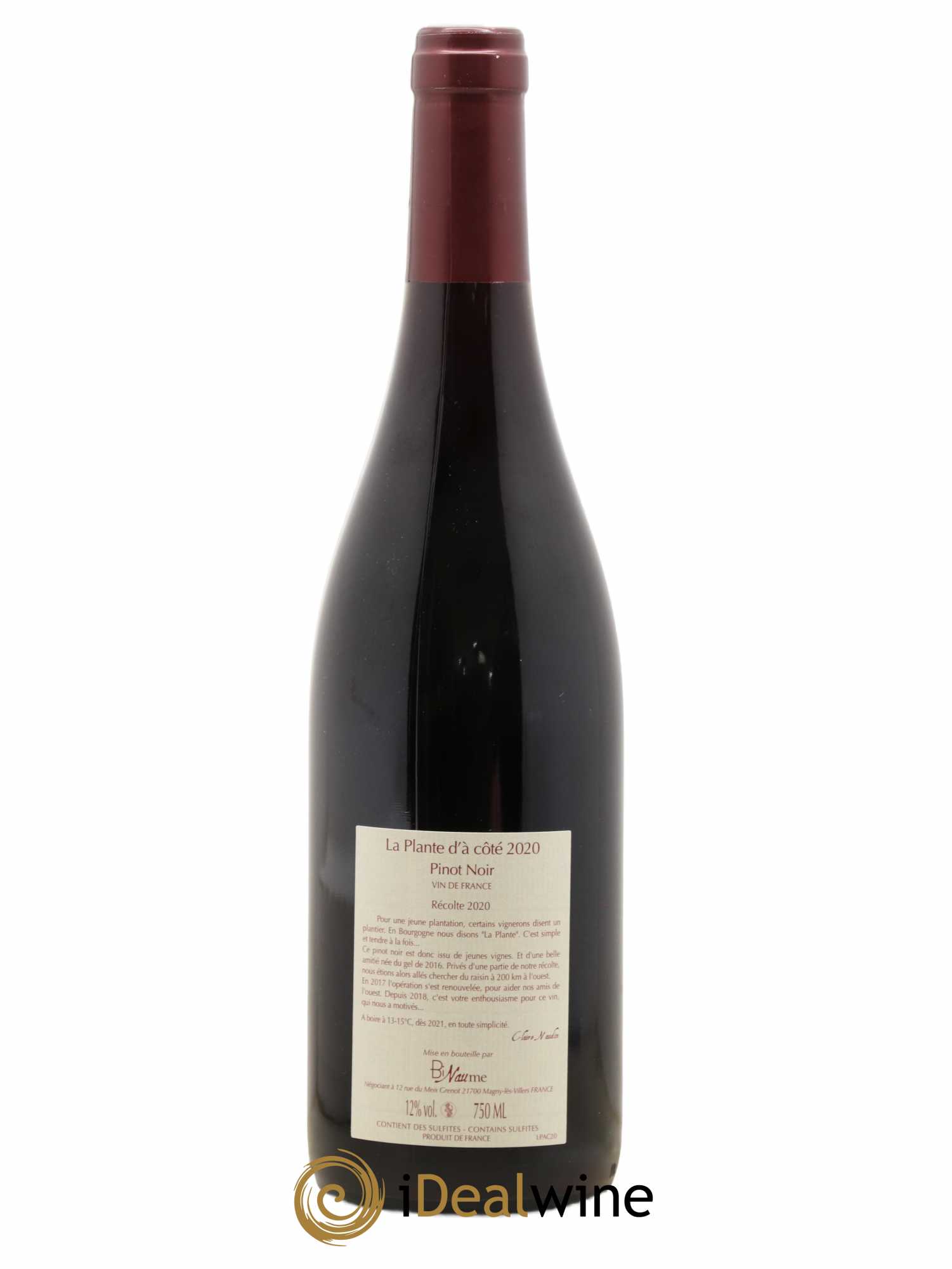 Vin de France La Plante d'à coté Binaume Bizot-Naudin 2020 - Lot de 1 bouteille - 1
