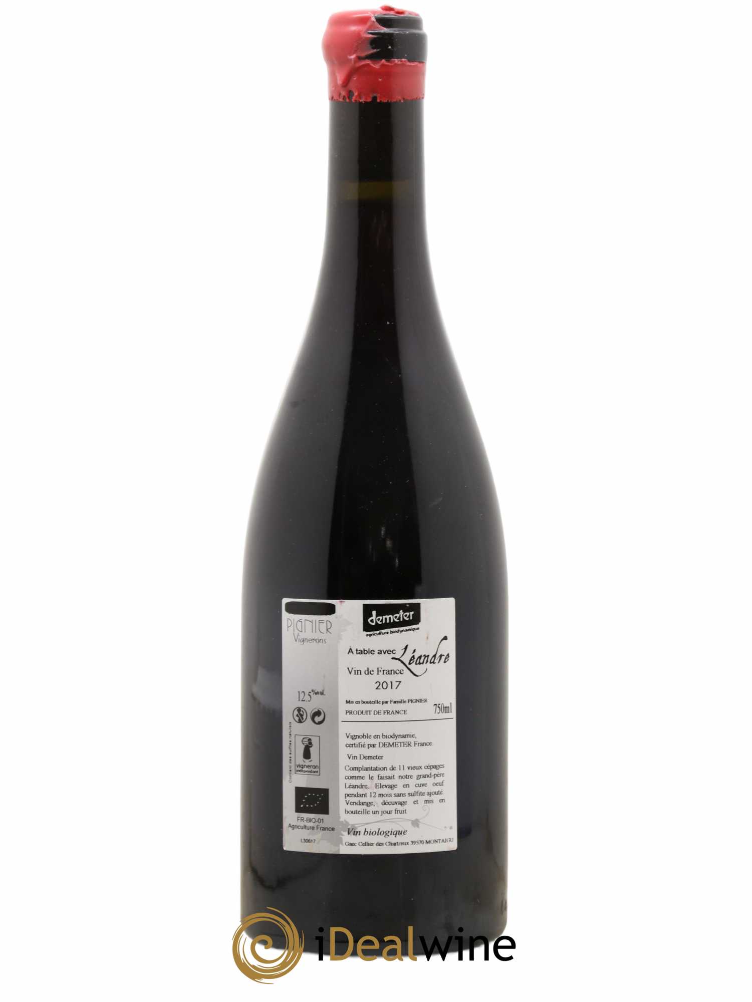 Vin de France A table avec léandre Pignier 2017 - Lot de 1 bouteille - 1