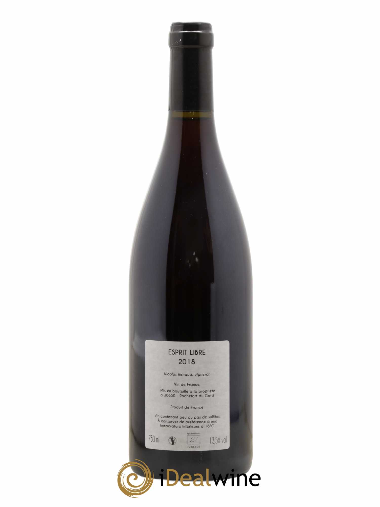 Vin de France Esprit Libre Clos des Grillons 2018 - Lot de 1 bouteille - 1