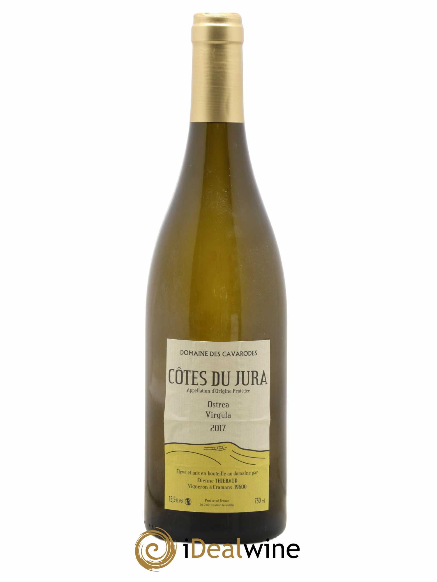 Côtes du Jura Ostrea Virgula Cavarodes (Domaine des) - Etienne Thiébaud 2017 - Lot de 1 bouteille - 0