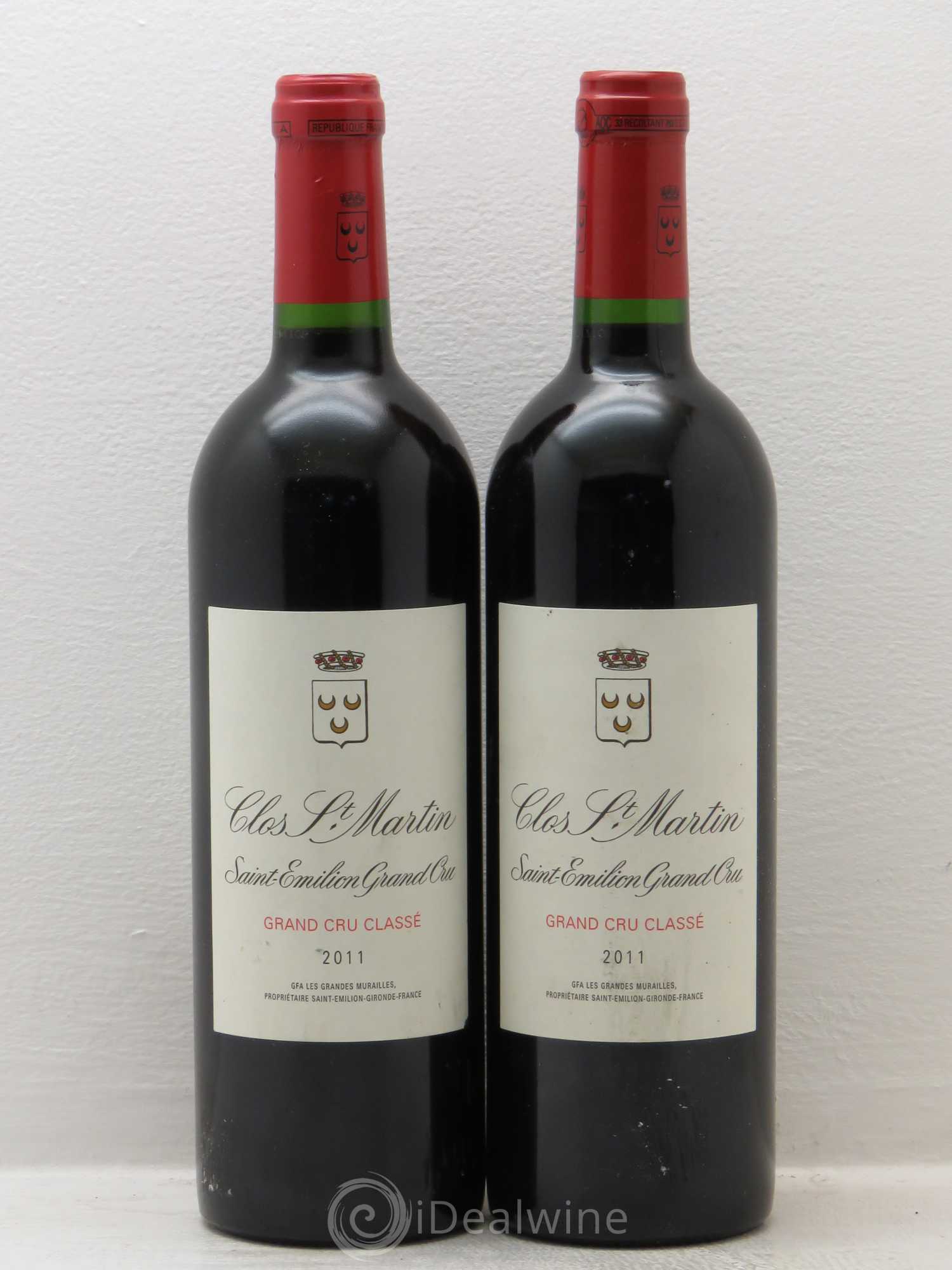 Clos Saint Martin Grand Cru Classé 2011 - Lot de 2 bouteilles - 0