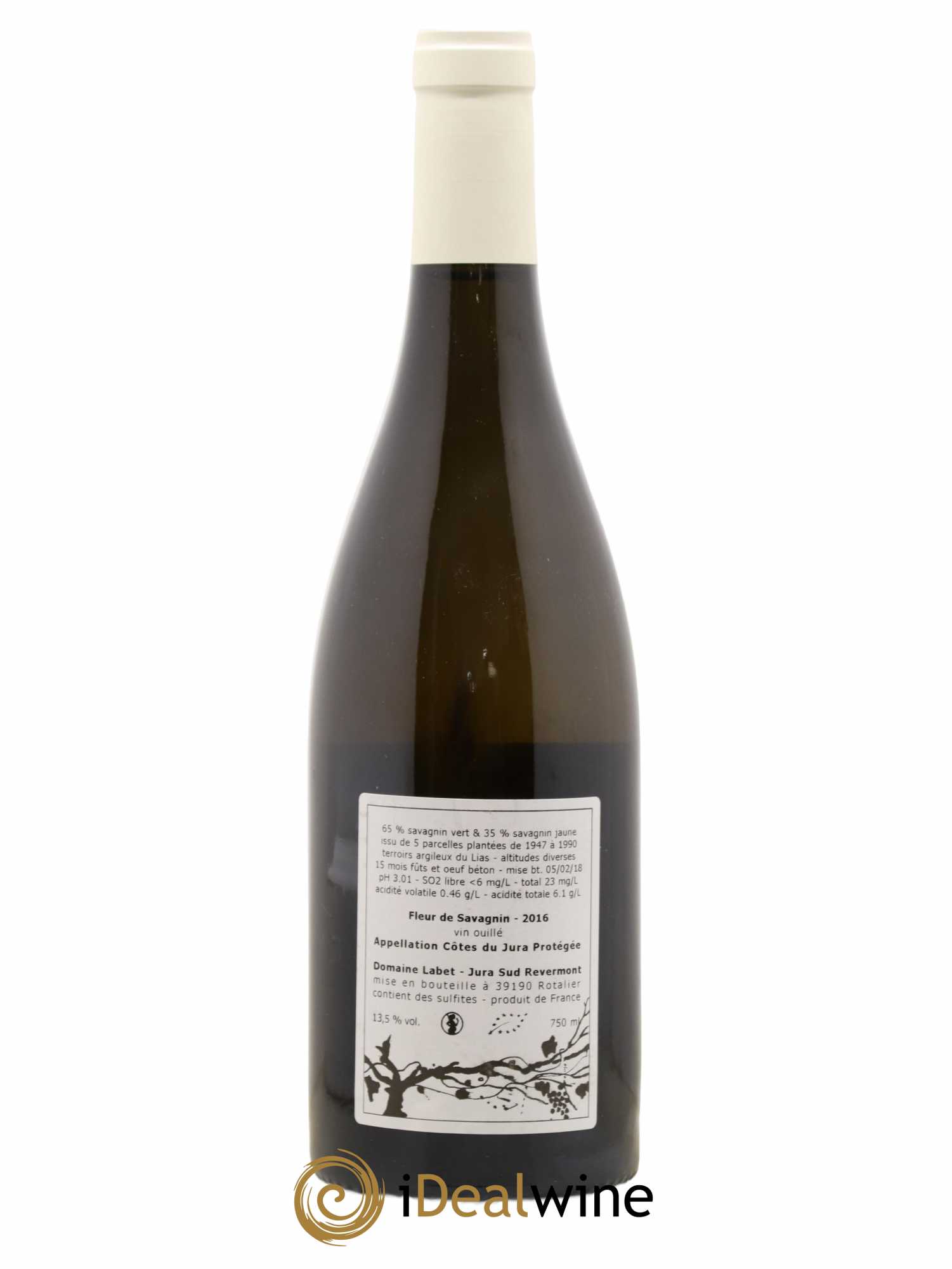 Côtes du Jura Fleur de Savagnin Romain - Julien  - Charline Labet 2016 - Lot de 1 bouteille - 1