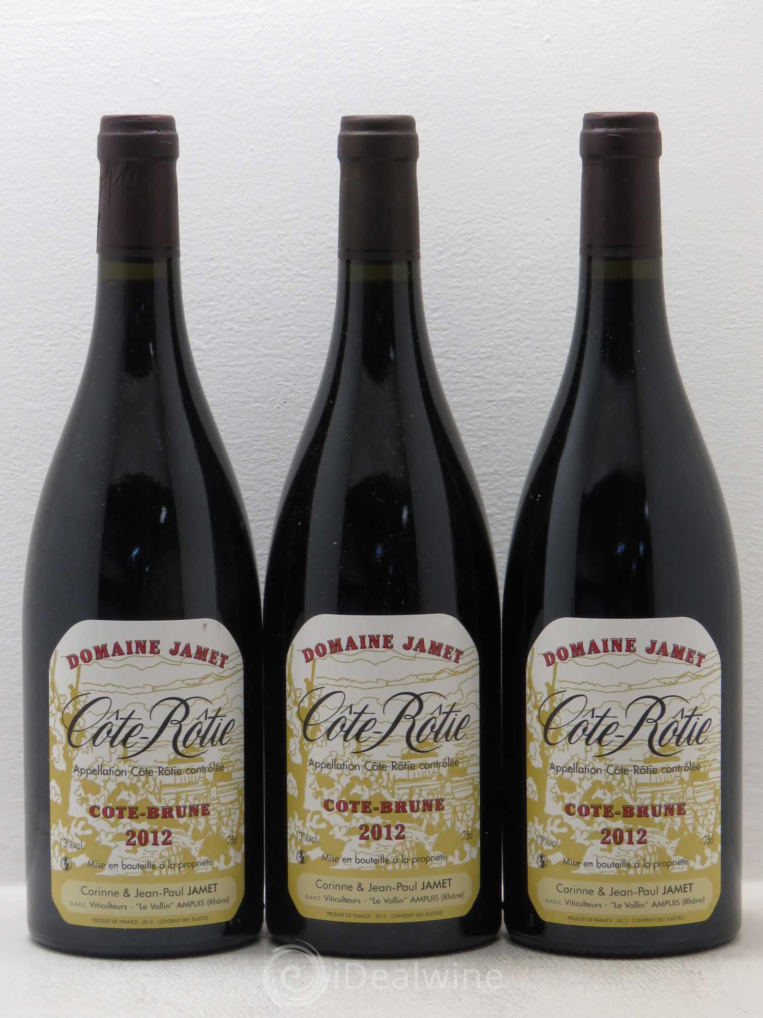 Côte-Rôtie Côte Brune Jamet (Domaine) 2012 - Lot de 3 bouteilles - 0